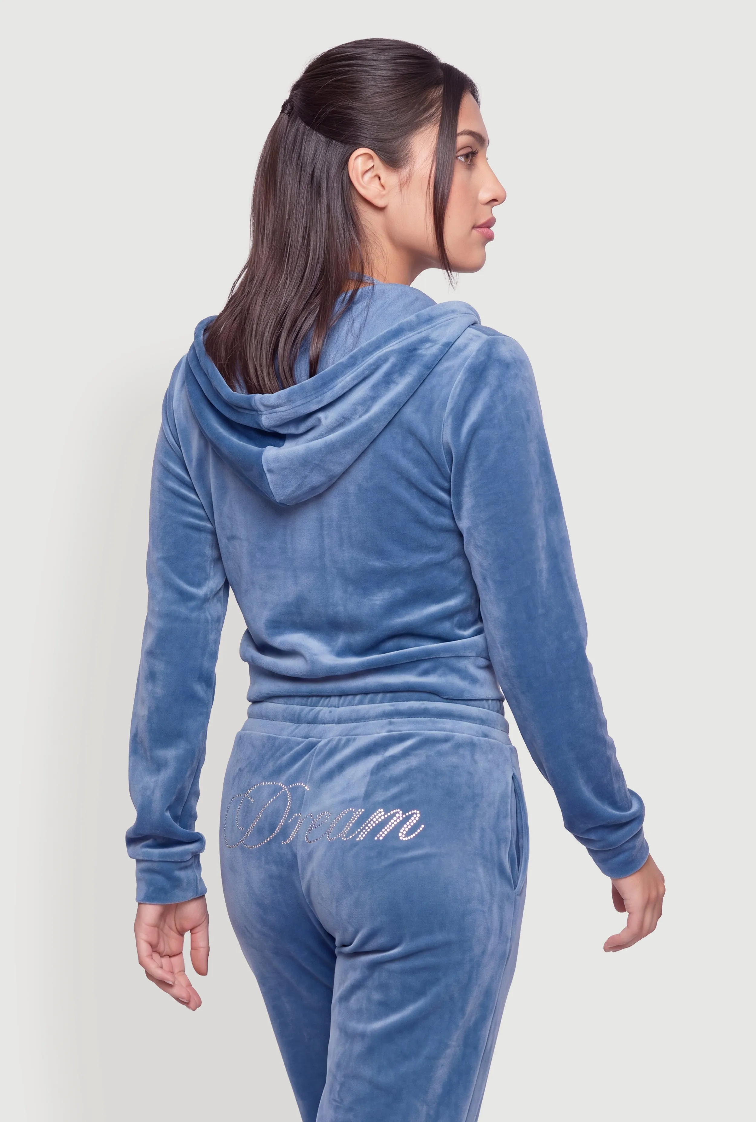Rhinestone Dream Graphic Velour Zip Front Hoodie sold by Rainbow product image thumbnail 5