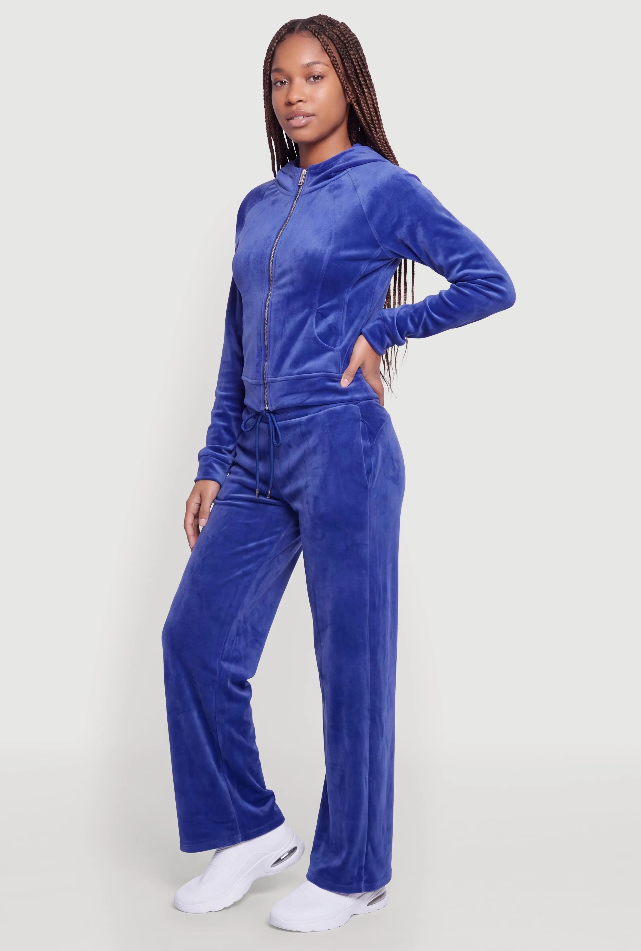 Velour Wide Leg Drawstring Waist Pants sold by Rainbow product image thumbnail 2