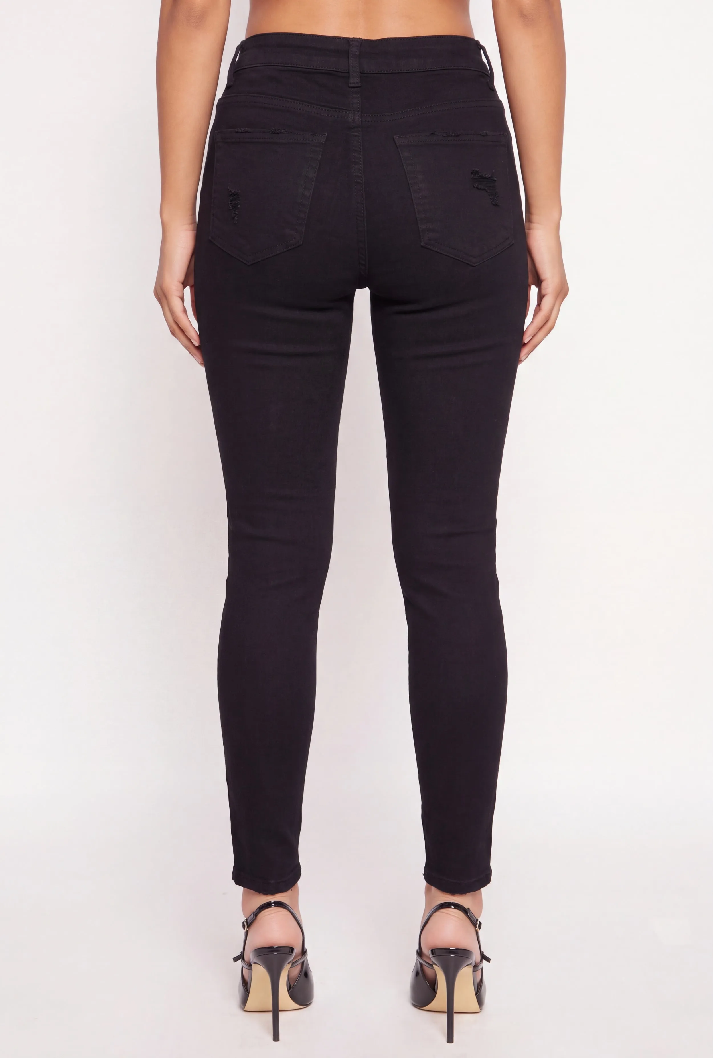 WAX Cropped Distressed Skinny Jeans sold by Rainbow product image thumbnail 5