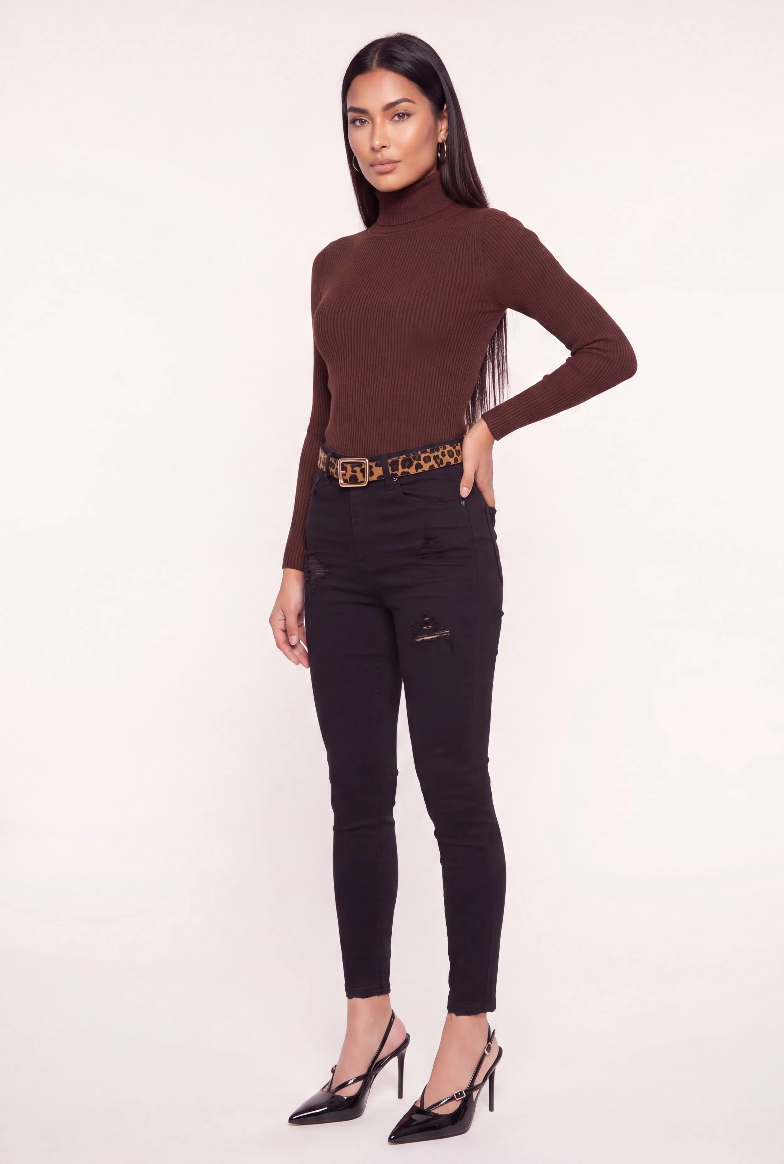 WAX Cropped Distressed Skinny Jeans sold by Rainbow product image thumbnail 2