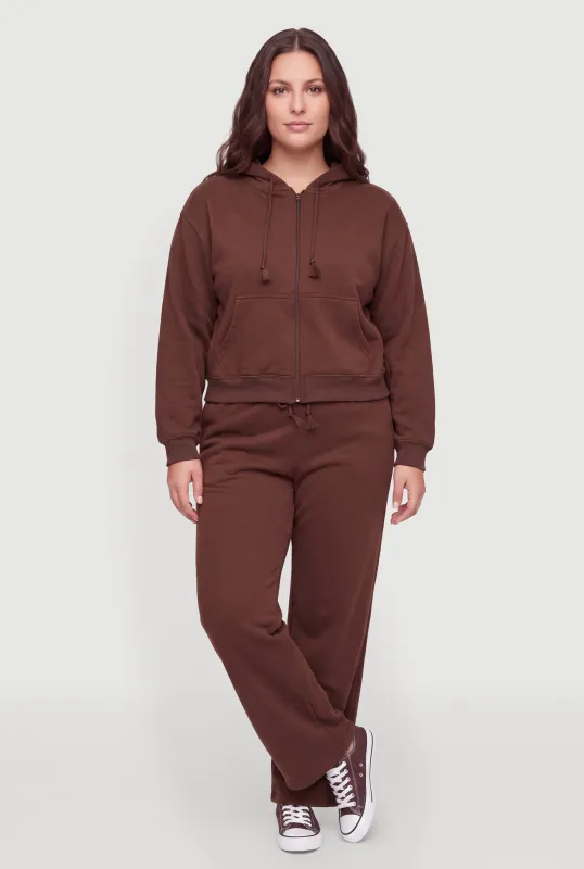 Plus Size Drawstring High Waisted Sweatpants made by Almost Famous