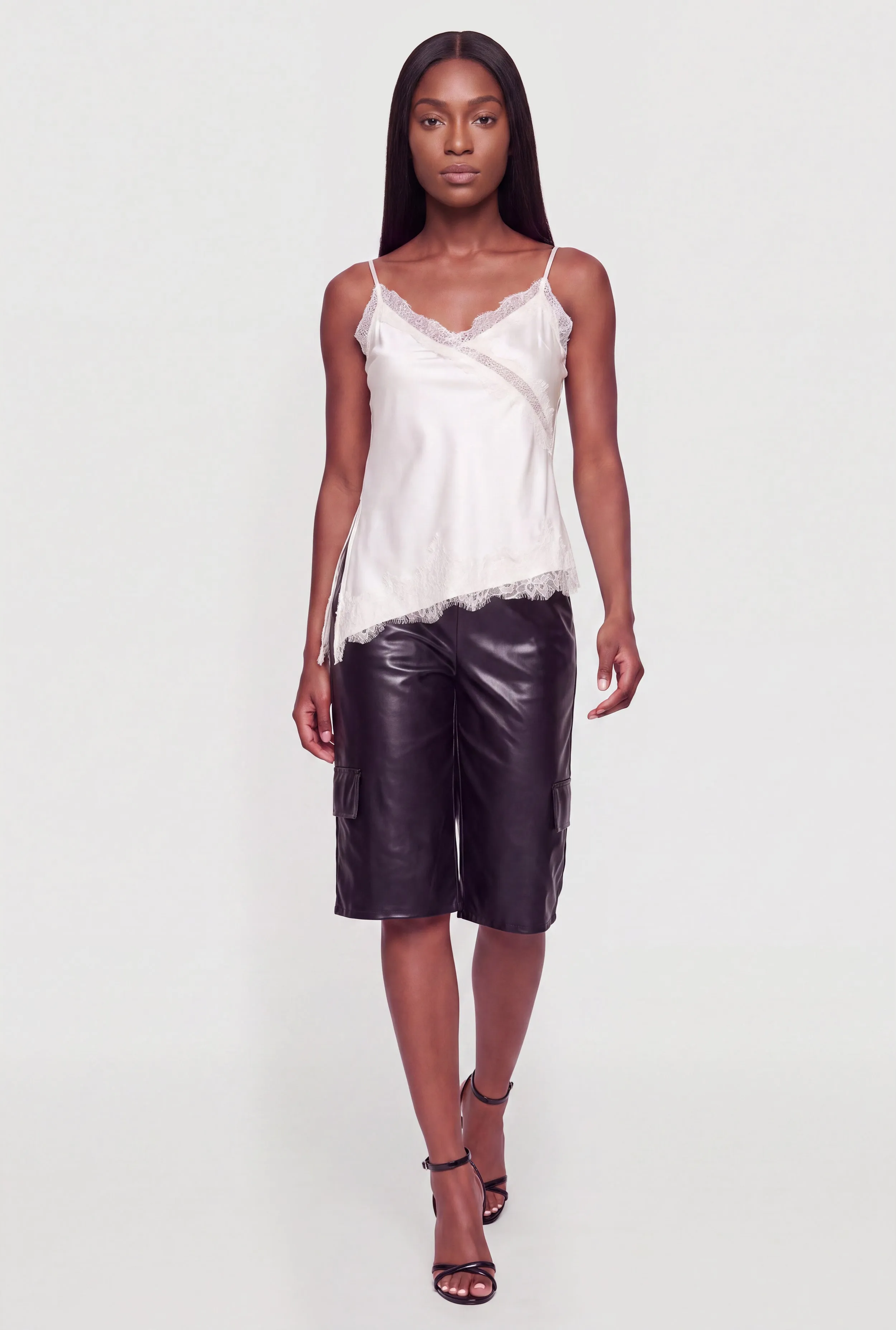 Lace Trim Satin V-Neck Cami sold by Rainbow product image thumbnail 3