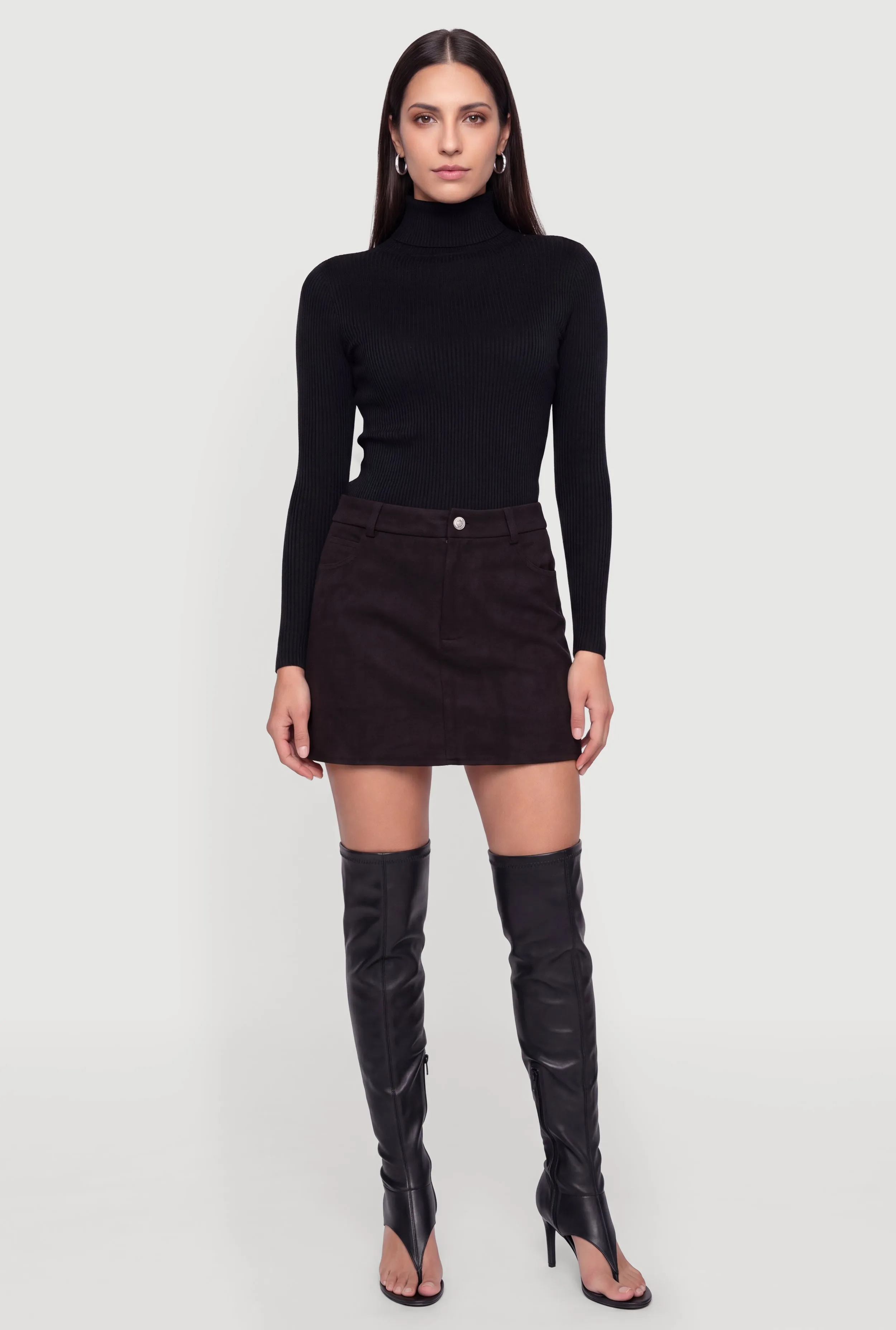 Faux Suede High Waisted Pencil Skirt sold by Rainbow product image thumbnail 2