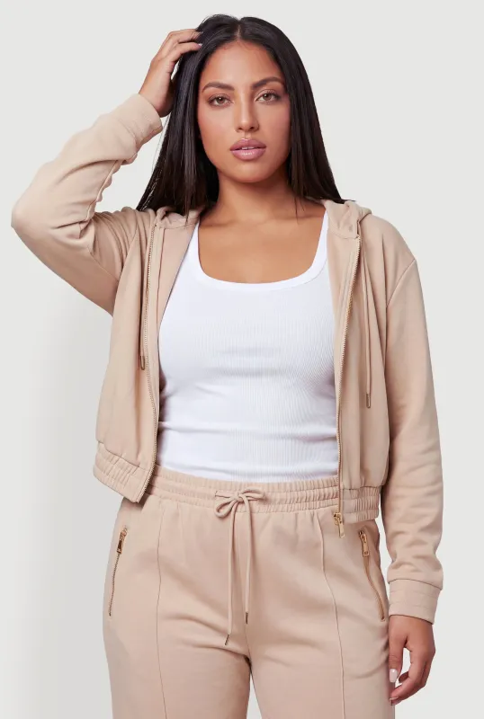 Plus Size Zip Front Hoodie made by Rainbow