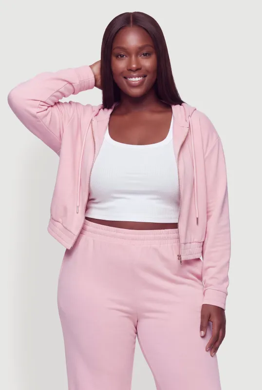 Plus Size Zip Front Hoodie made by Rainbow