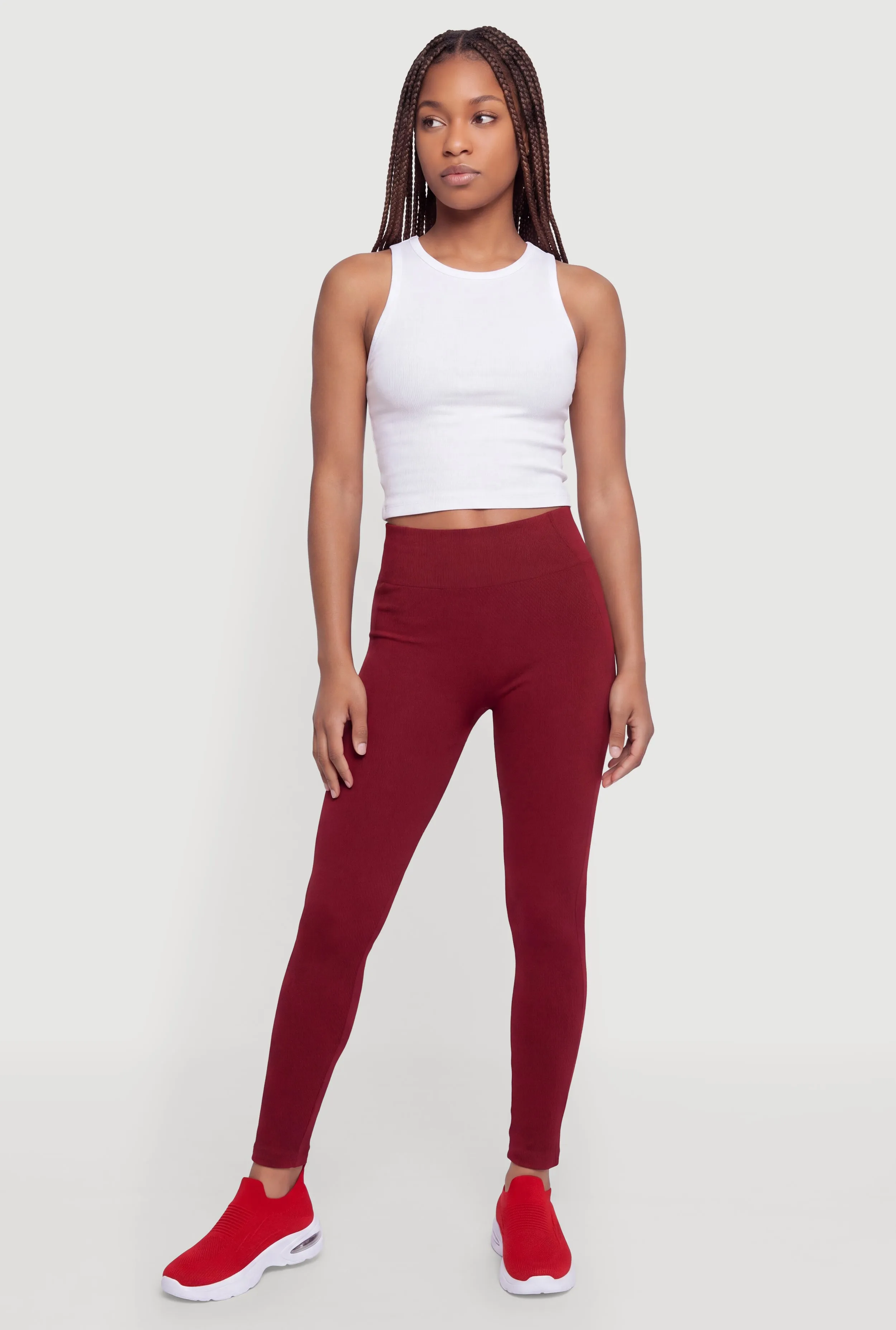Fleece Lined Compression Rib Seamless Leggings sold by Rainbow product image thumbnail 3