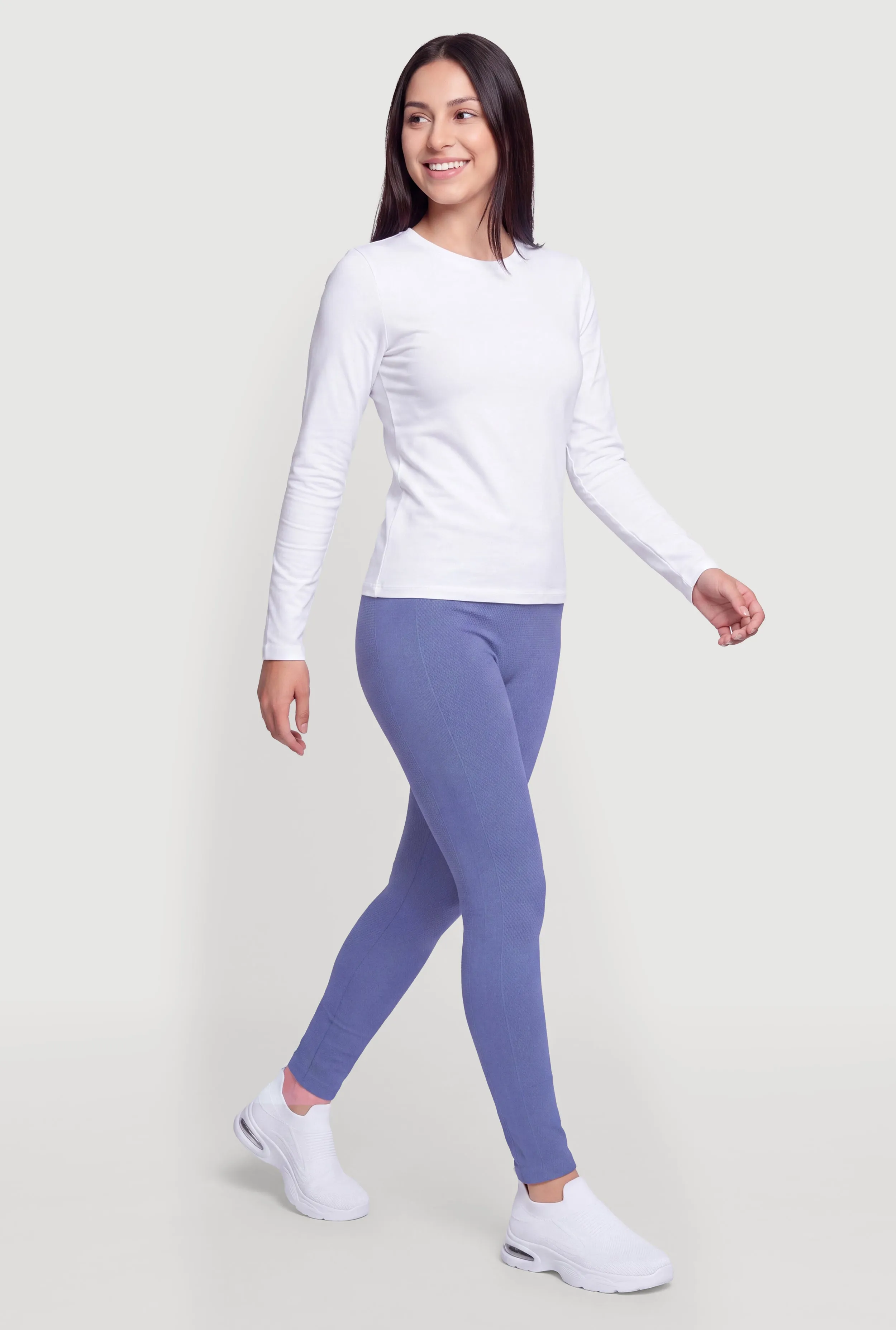 Fleece Lined Compression Rib Seamless Leggings sold by Rainbow