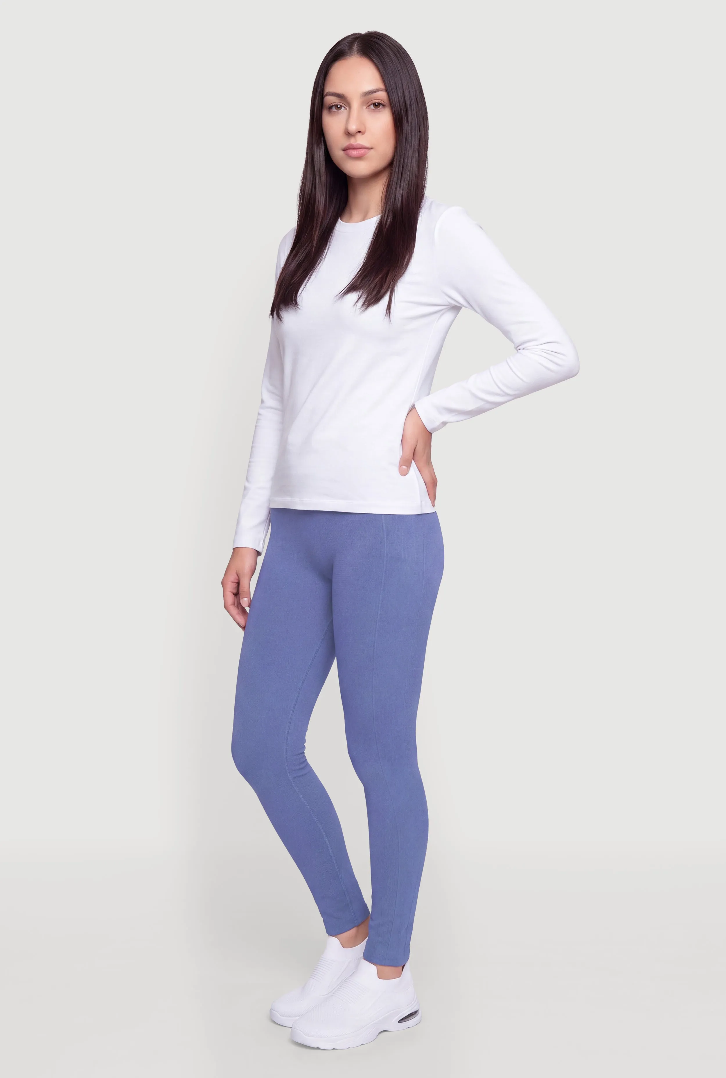 Fleece Lined Compression Rib Seamless Leggings sold by Rainbow product image thumbnail 2