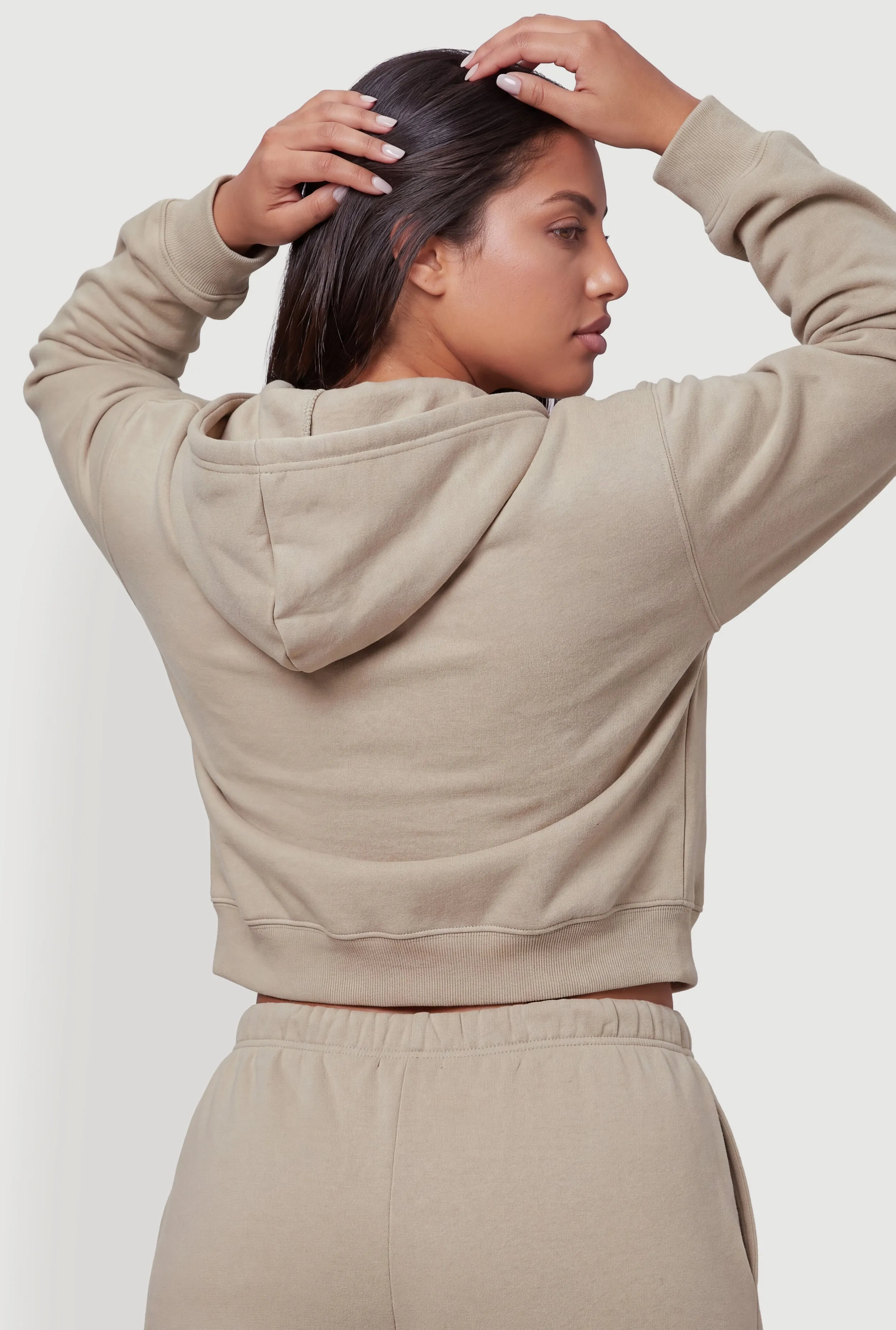 Plus Size Zip Front Drawstring Hooded Sweatshirt sold by Rainbow product image thumbnail 5