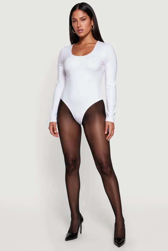 Plus Size Long Sleeve Scoop Neck Bodysuit made by Daisy