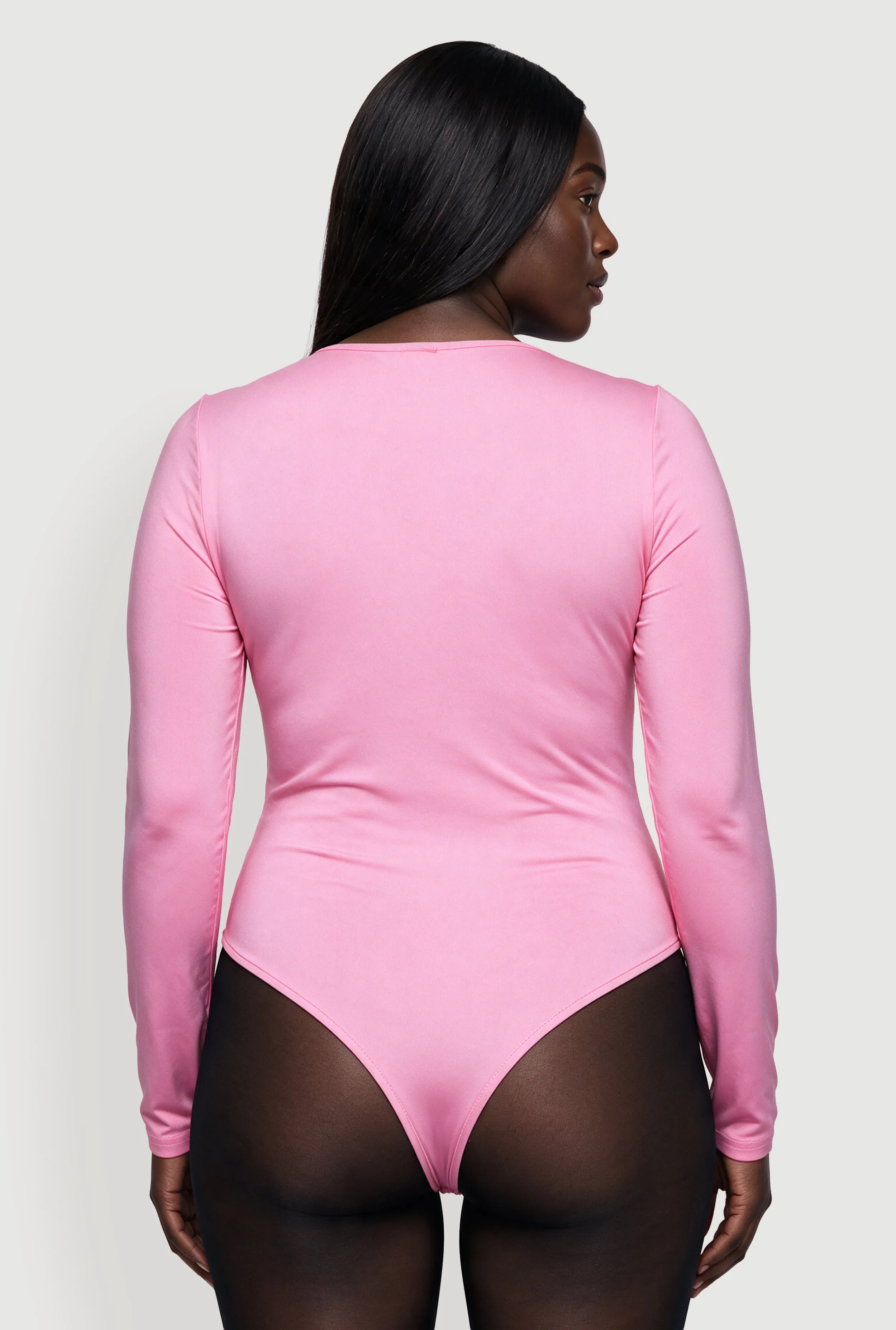 Plus Size Long Sleeve Scoop Neck Bodysuit sold by Rainbow product image thumbnail 5