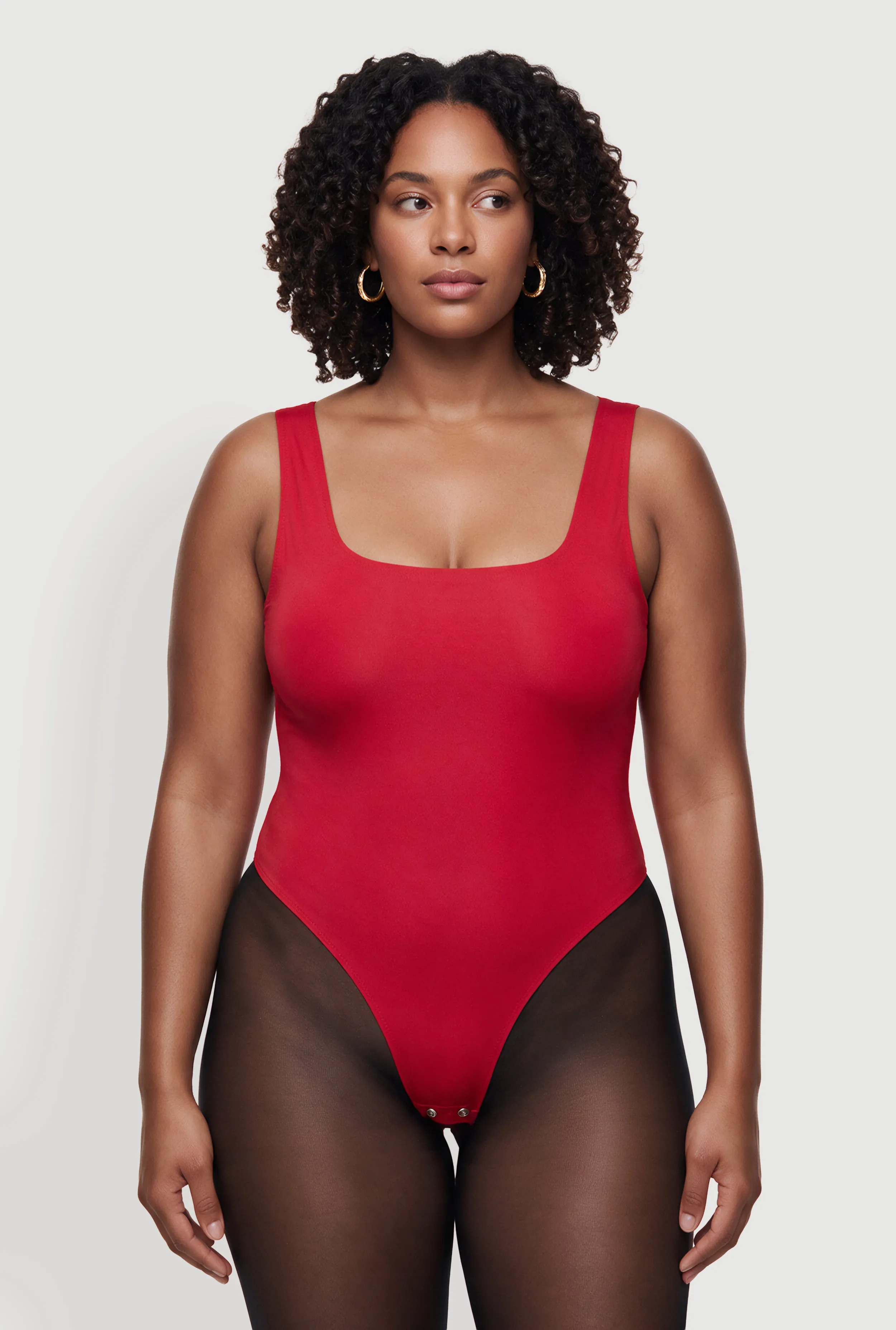 Plus Size Square Neck Sleeveless Bodysuit sold by Rainbow product image thumbnail 2