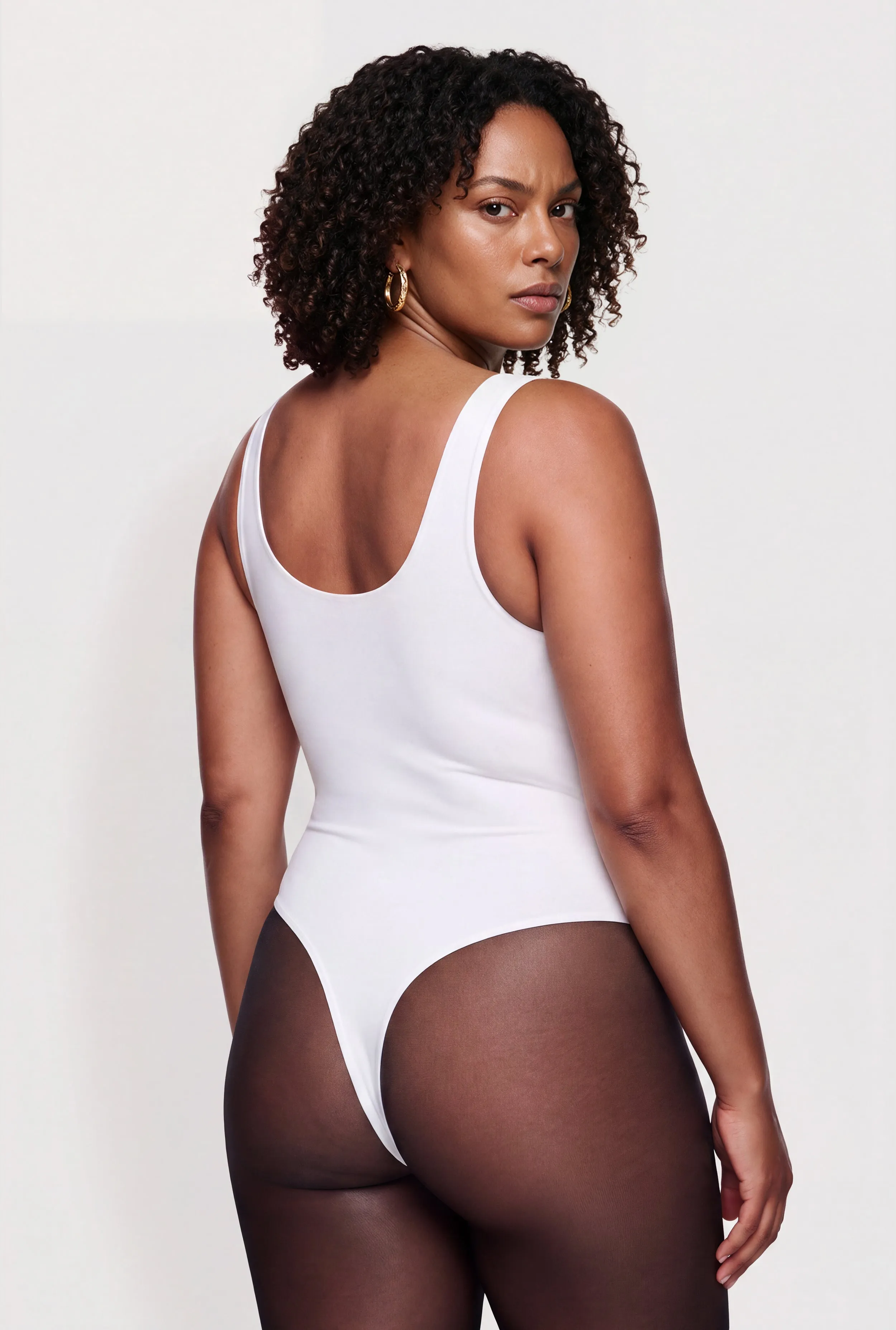 Plus Size Square Neck Sleeveless Bodysuit sold by Rainbow product image thumbnail 5
