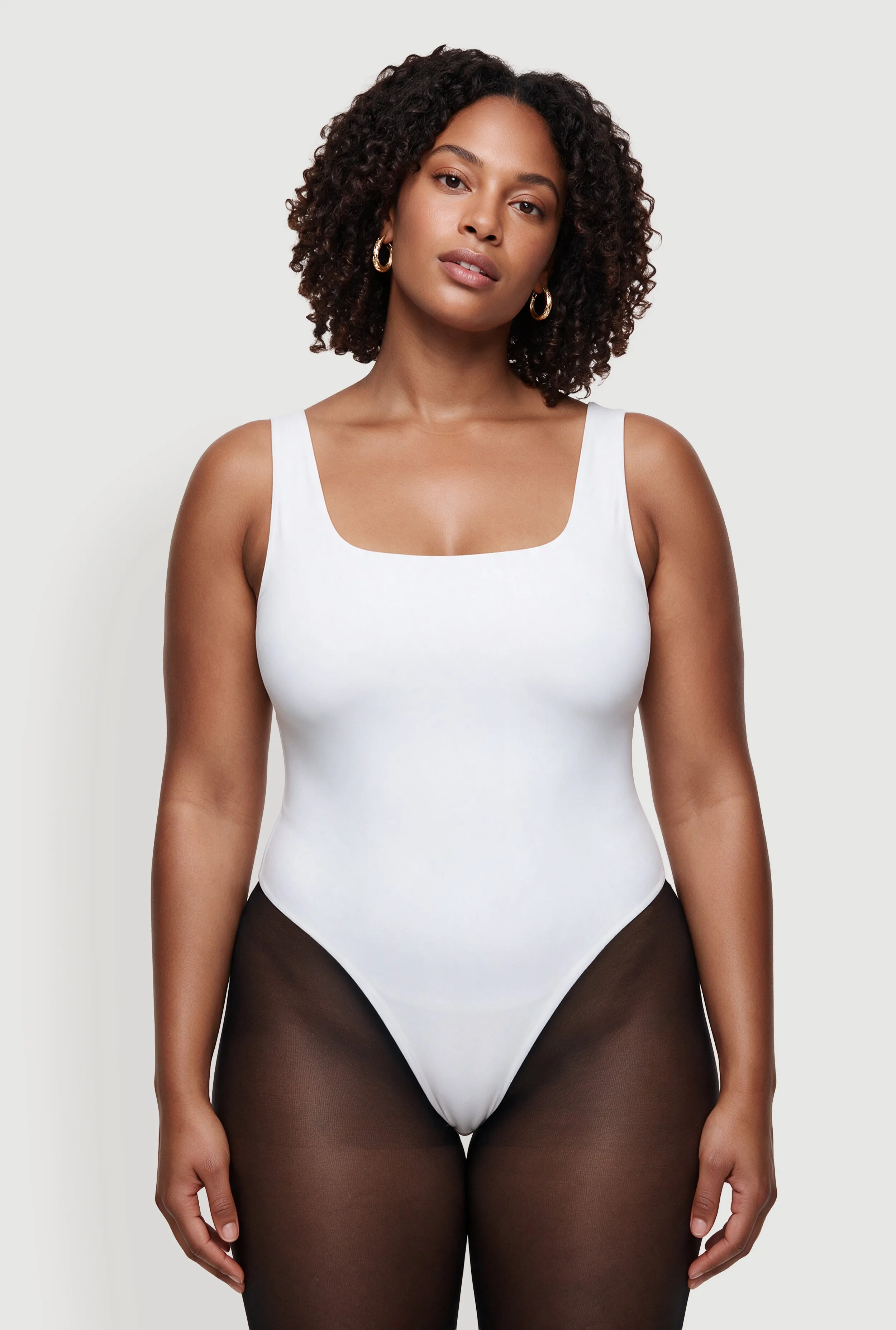 Plus Size Square Neck Sleeveless Bodysuit sold by Rainbow product image thumbnail 2