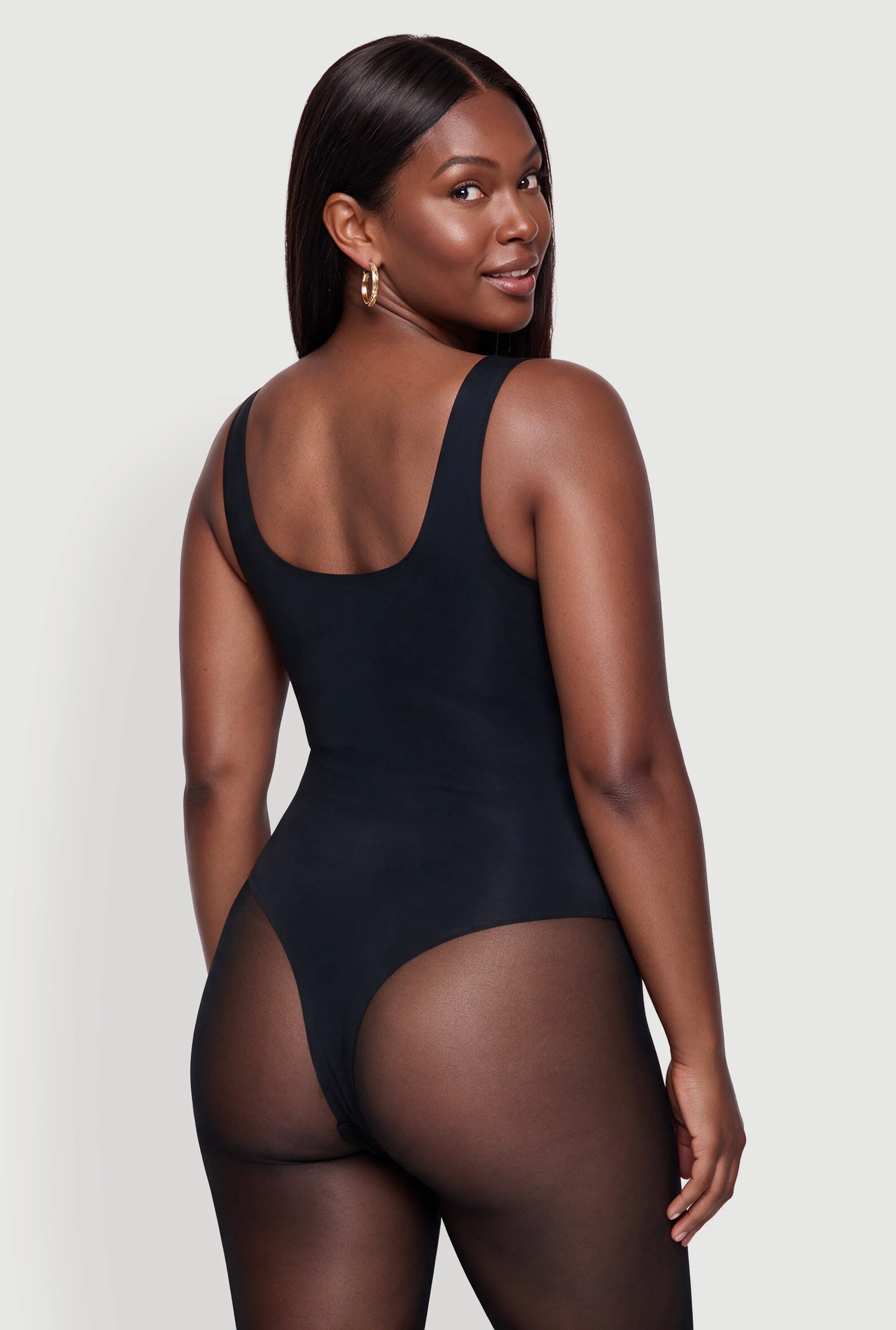 Plus Size Square Neck Sleeveless Bodysuit sold by Rainbow product image thumbnail 5