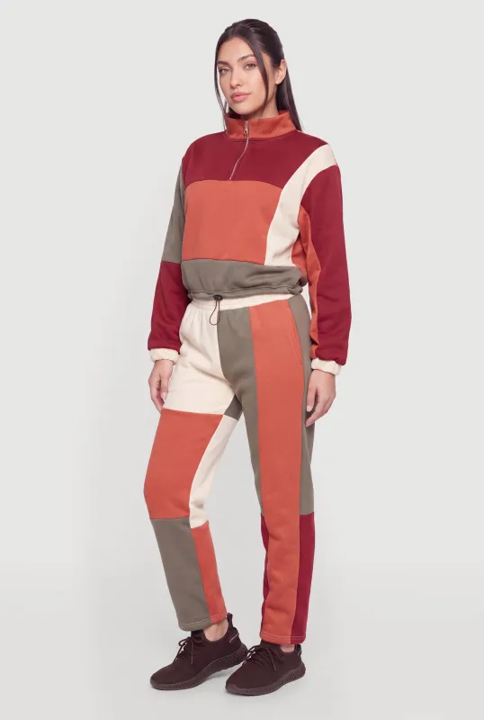 Color Blocked Pull On Sweatpants made by Rainbow