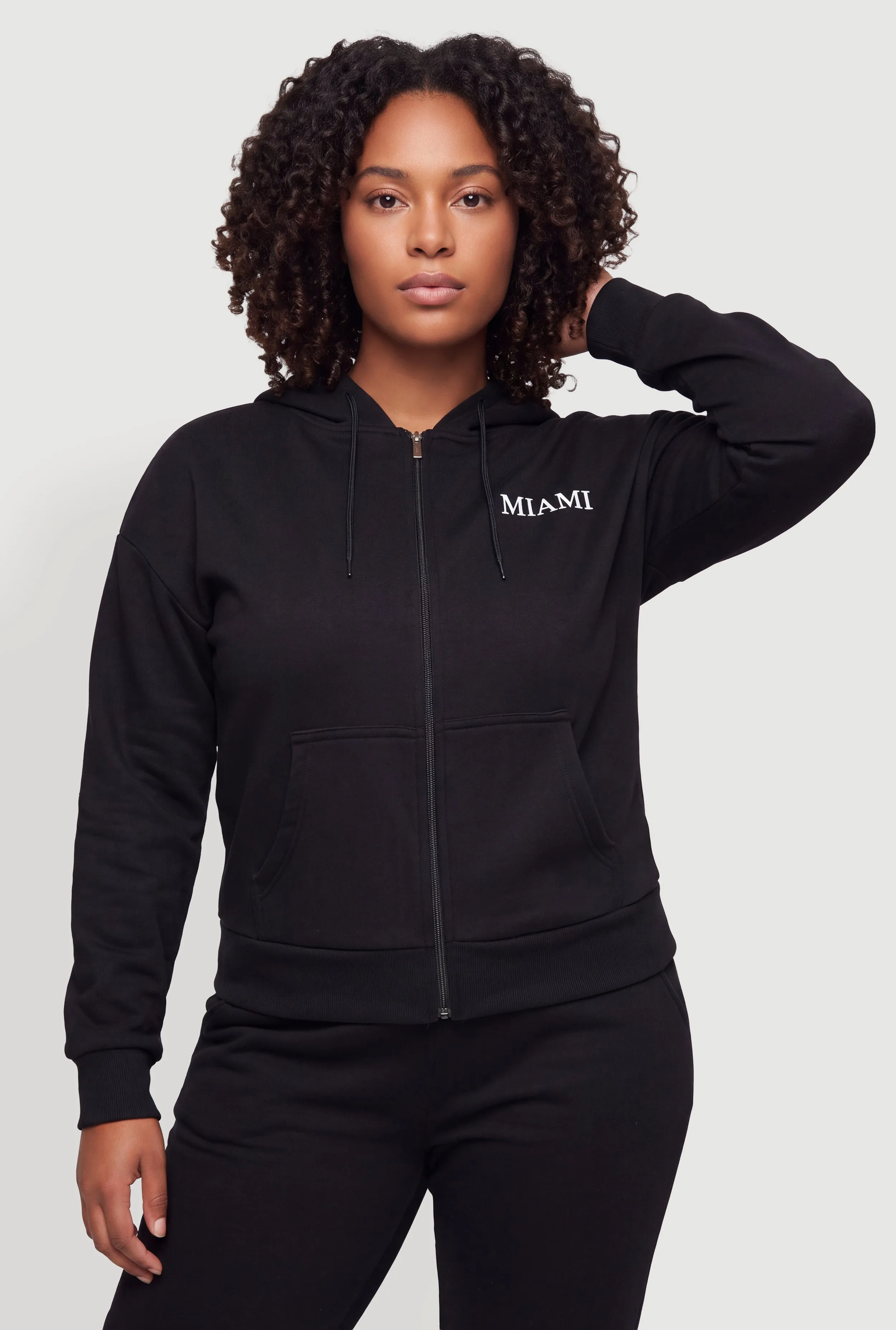 Plus Size Miami Zip Hooded Sweatshirt sold by Rainbow product image thumbnail 2