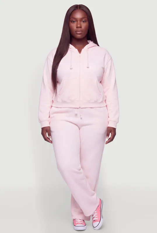 Plus Size Drawstring High Waisted Sweatpants made by Almost Famous