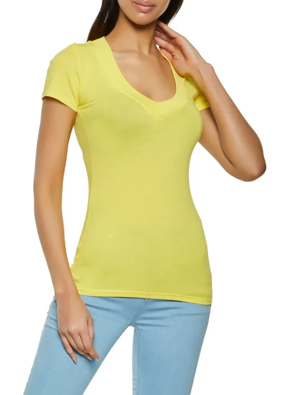 Basic V Neck Tee made by Ambiance