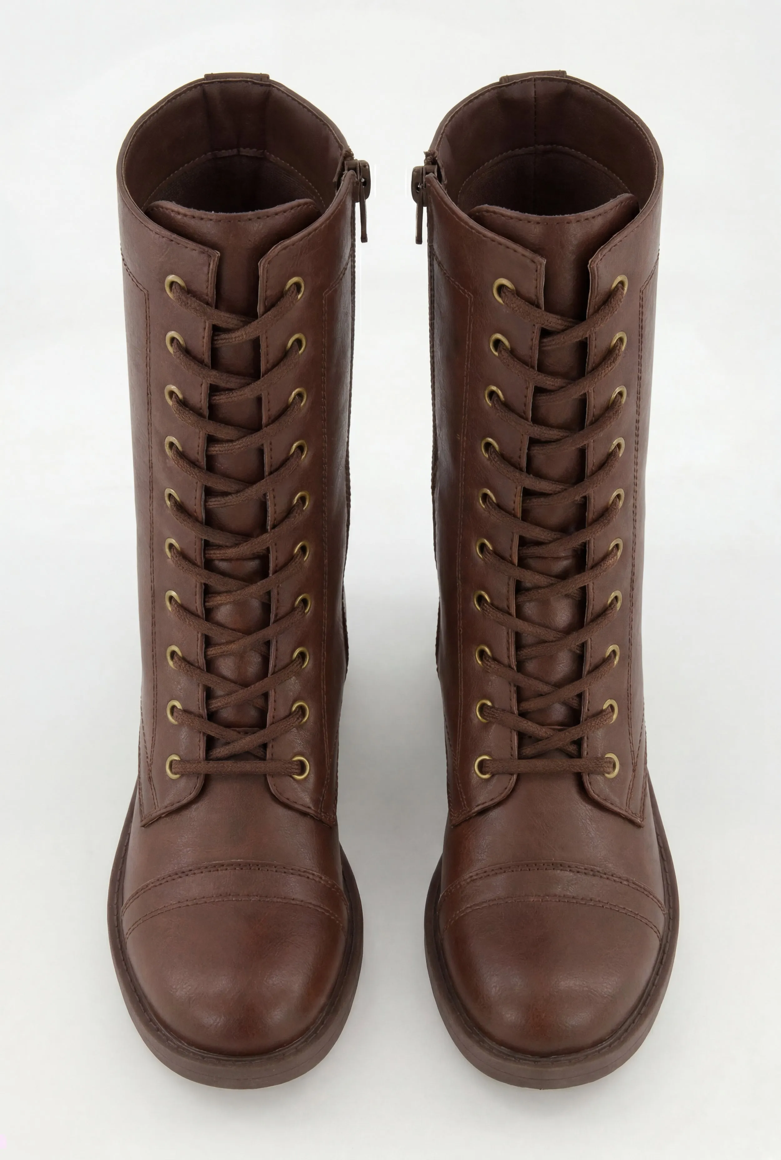 Side Zip Lace Up Combat Boots sold by Rainbow product image thumbnail 5