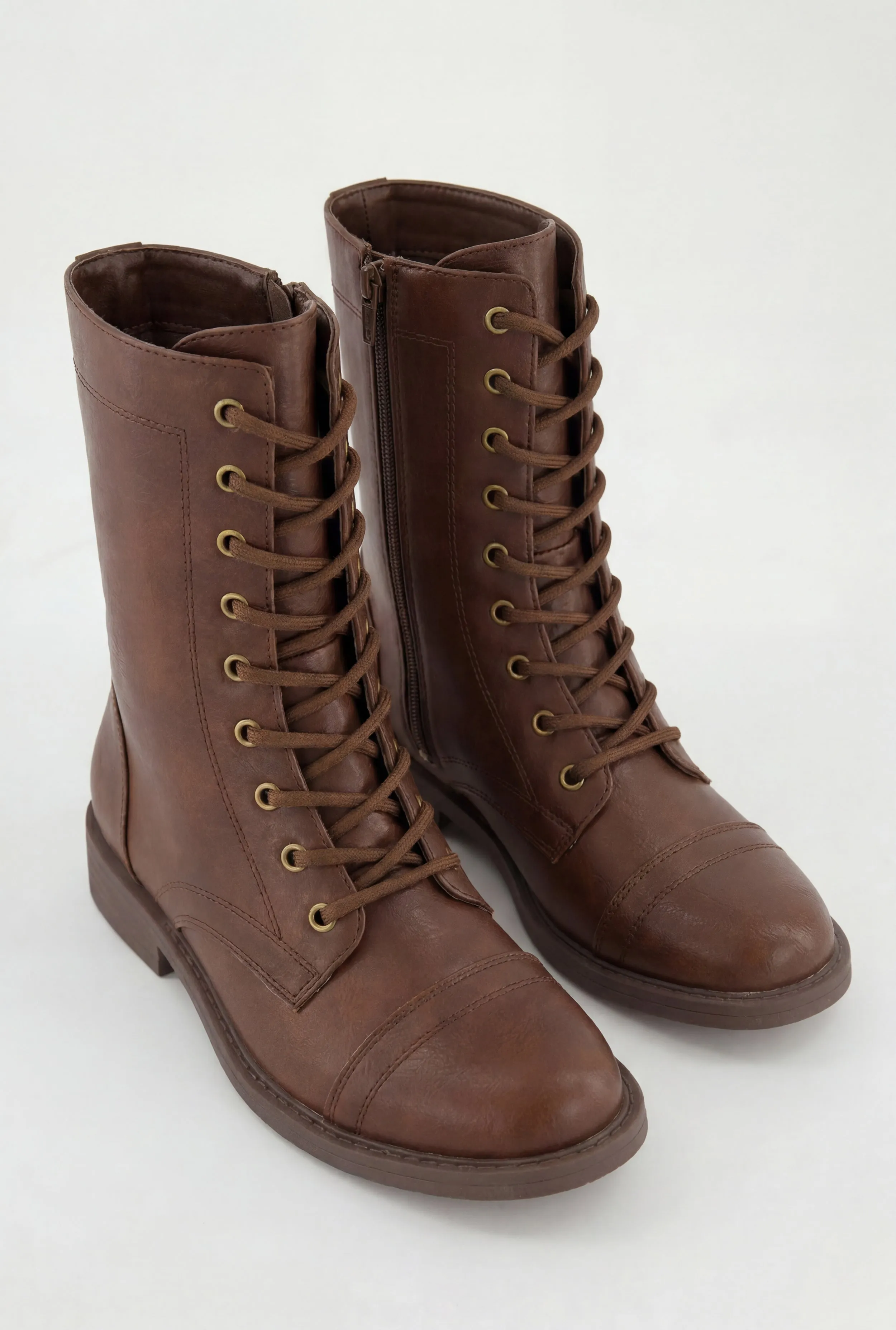 Side Zip Lace Up Combat Boots sold by Rainbow product image thumbnail 2