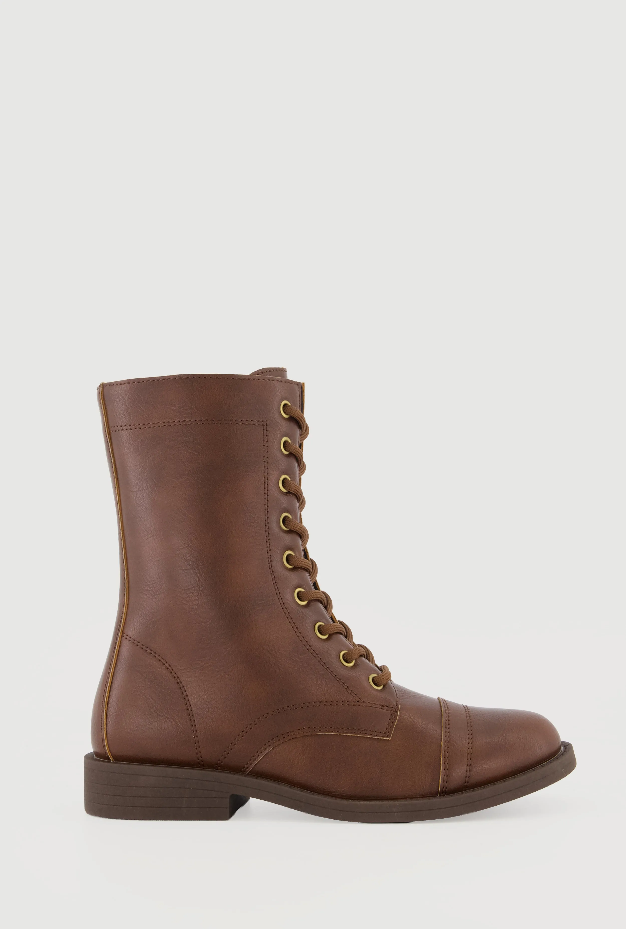 Side Zip Lace Up Combat Boots sold by Rainbow product image thumbnail 3