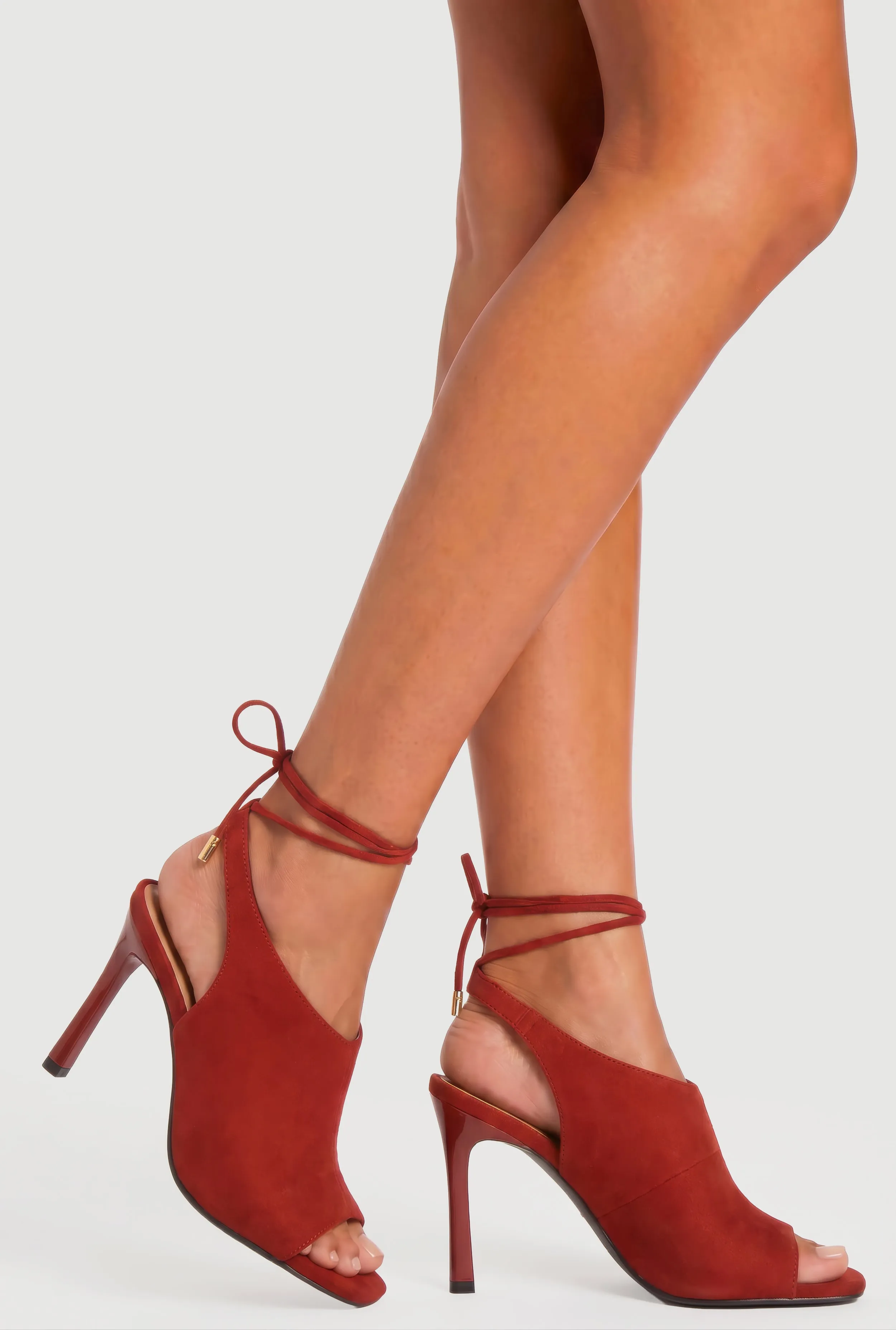 Peep Toe Lace Up Stiletto Heels sold by Rainbow