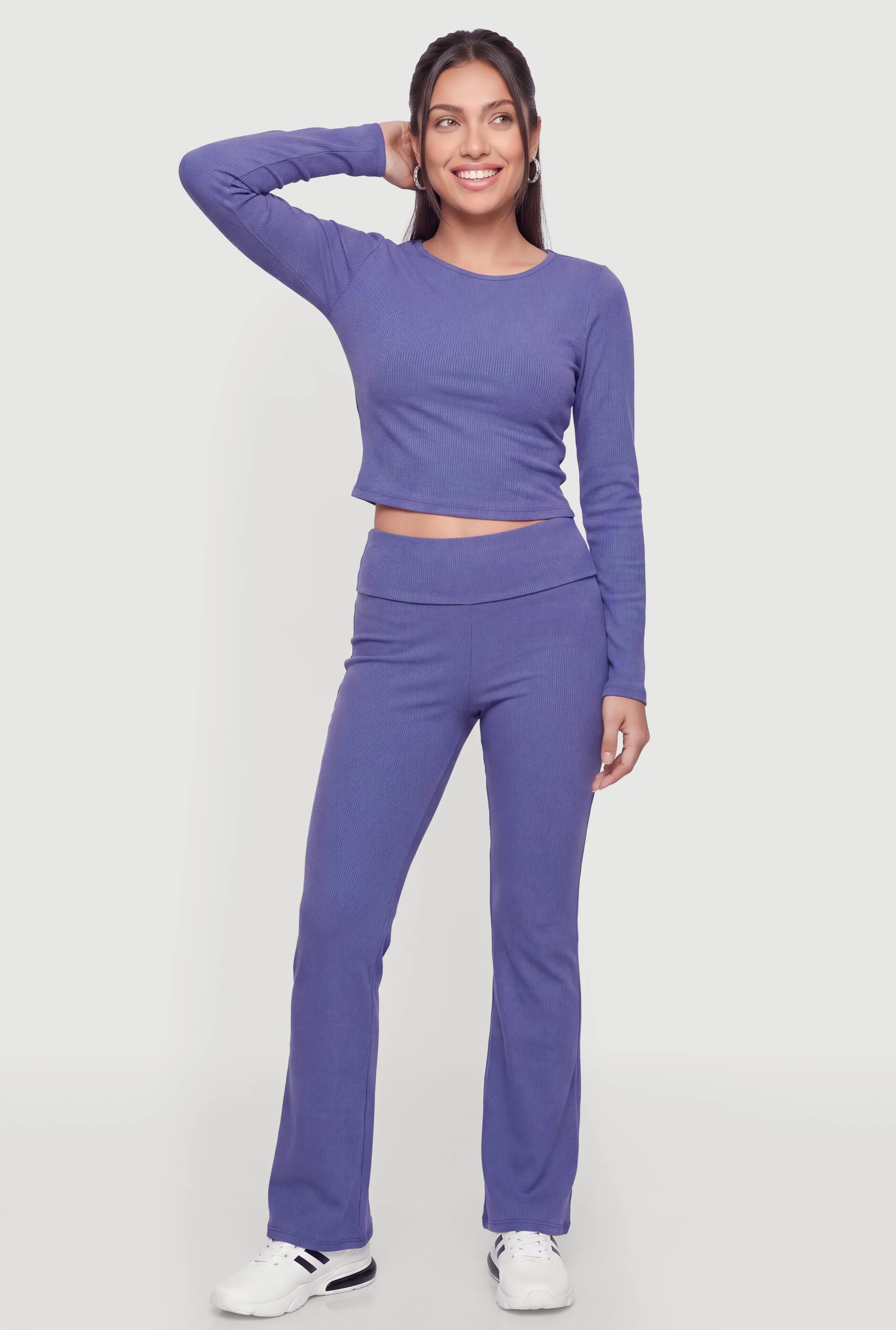Ribbed Knit Basic Long Sleeve Top sold by Rainbow product image thumbnail 2