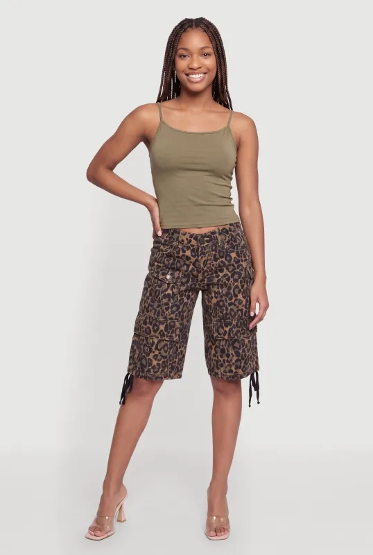Scoop Neck Spaghetti Strap Cami made by Rainbow