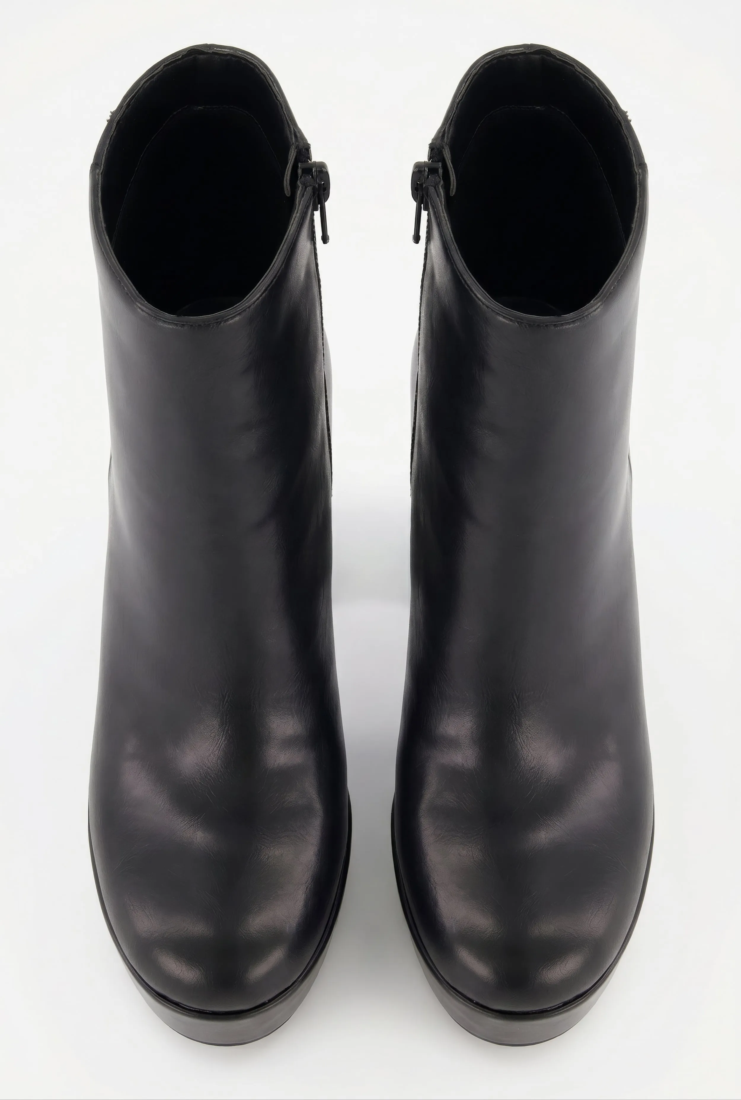 Block Heel Round Toe Ankle Boots with Side Zipper sold by Rainbow product image thumbnail 5