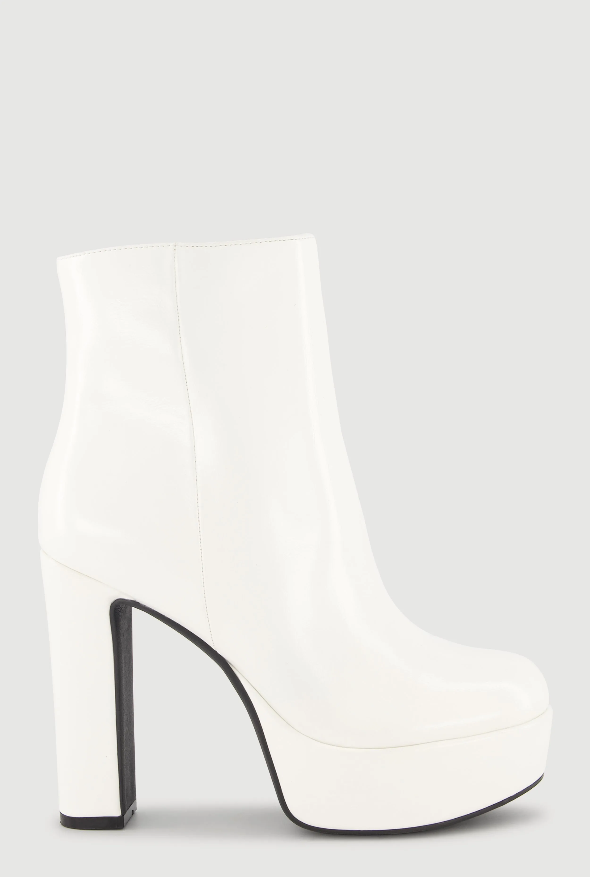 Block Heel Round Toe Ankle Boots with Side Zipper sold by Rainbow product image thumbnail 3