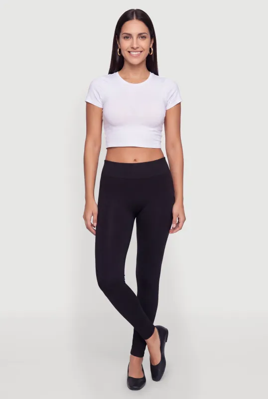 Fleece Lined Seamless High Waisted Leggings made by Rainbow