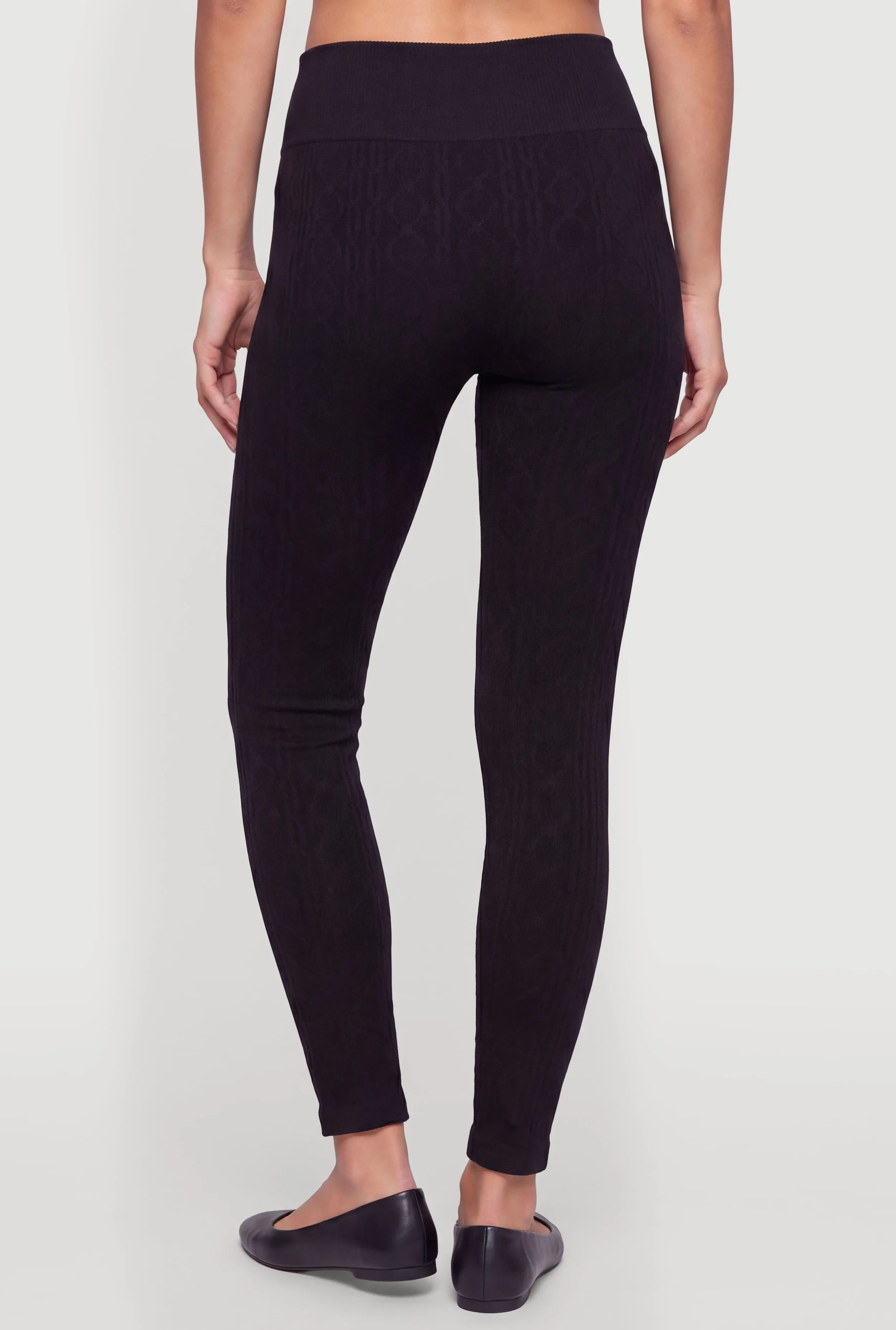 High Waisted Cable Knit Leggings sold by Rainbow product image thumbnail 5