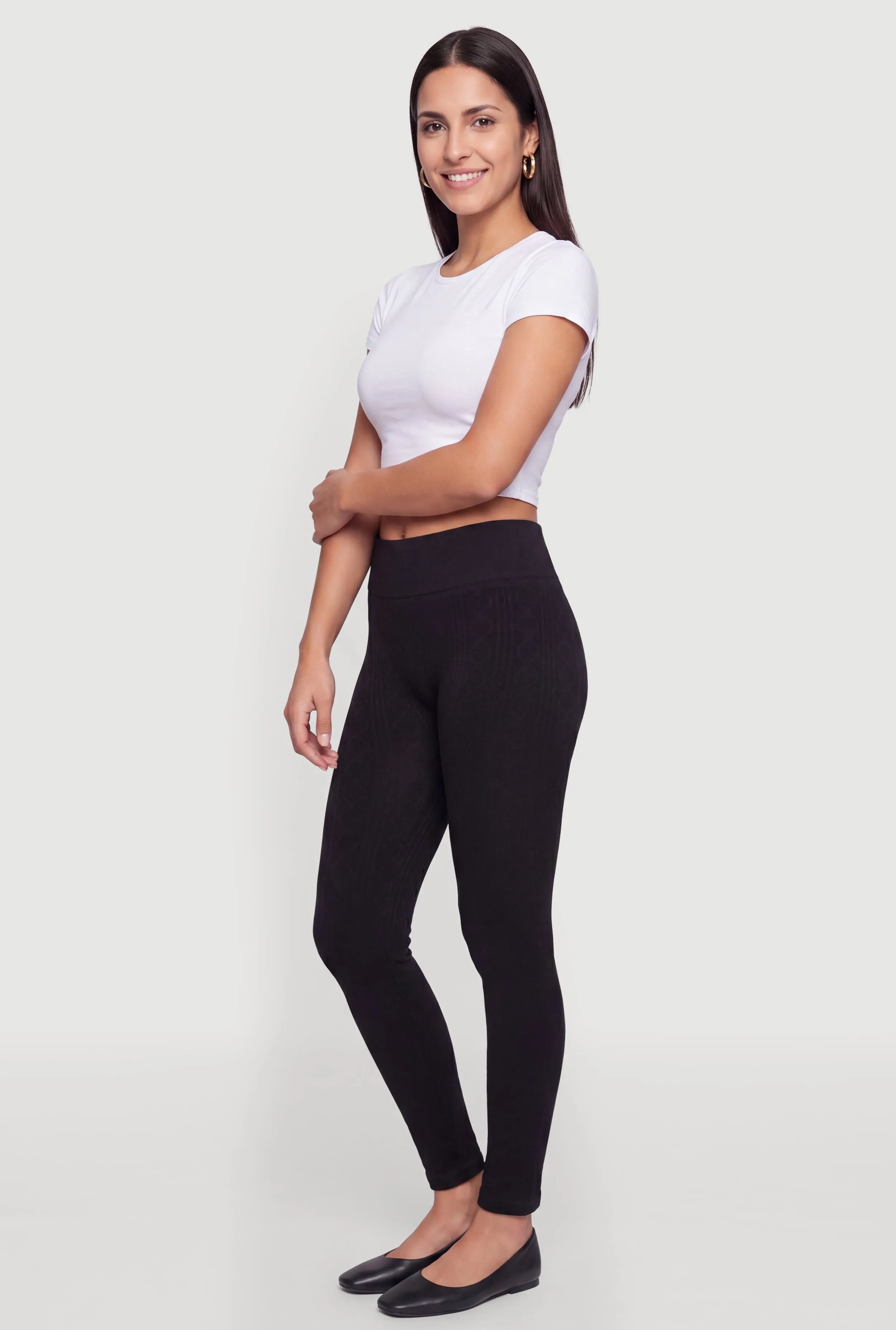High Waisted Cable Knit Leggings sold by Rainbow product image thumbnail 2