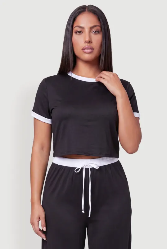 Plus Size Short Sleeve Ringer T-Shirt made by Rainbow