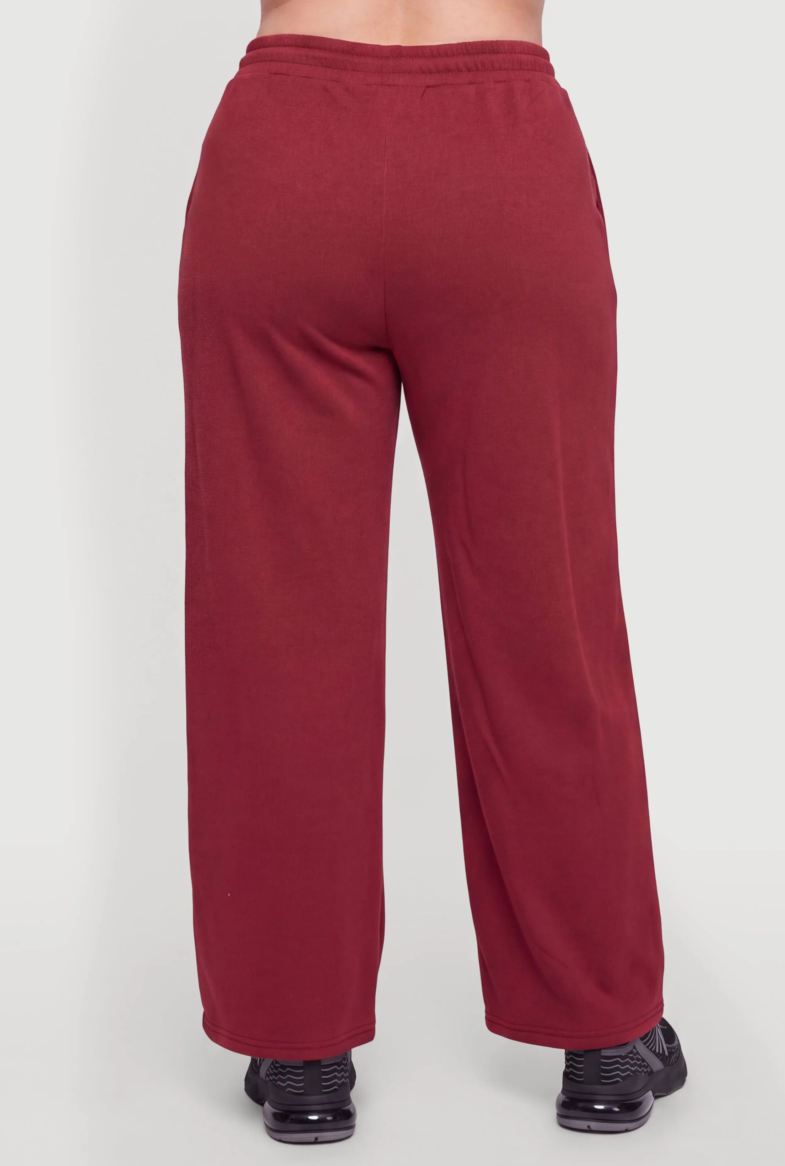 Plus Size Drawstring Waist Wide Leg Basic Sweatpants sold by Rainbow product image thumbnail 5