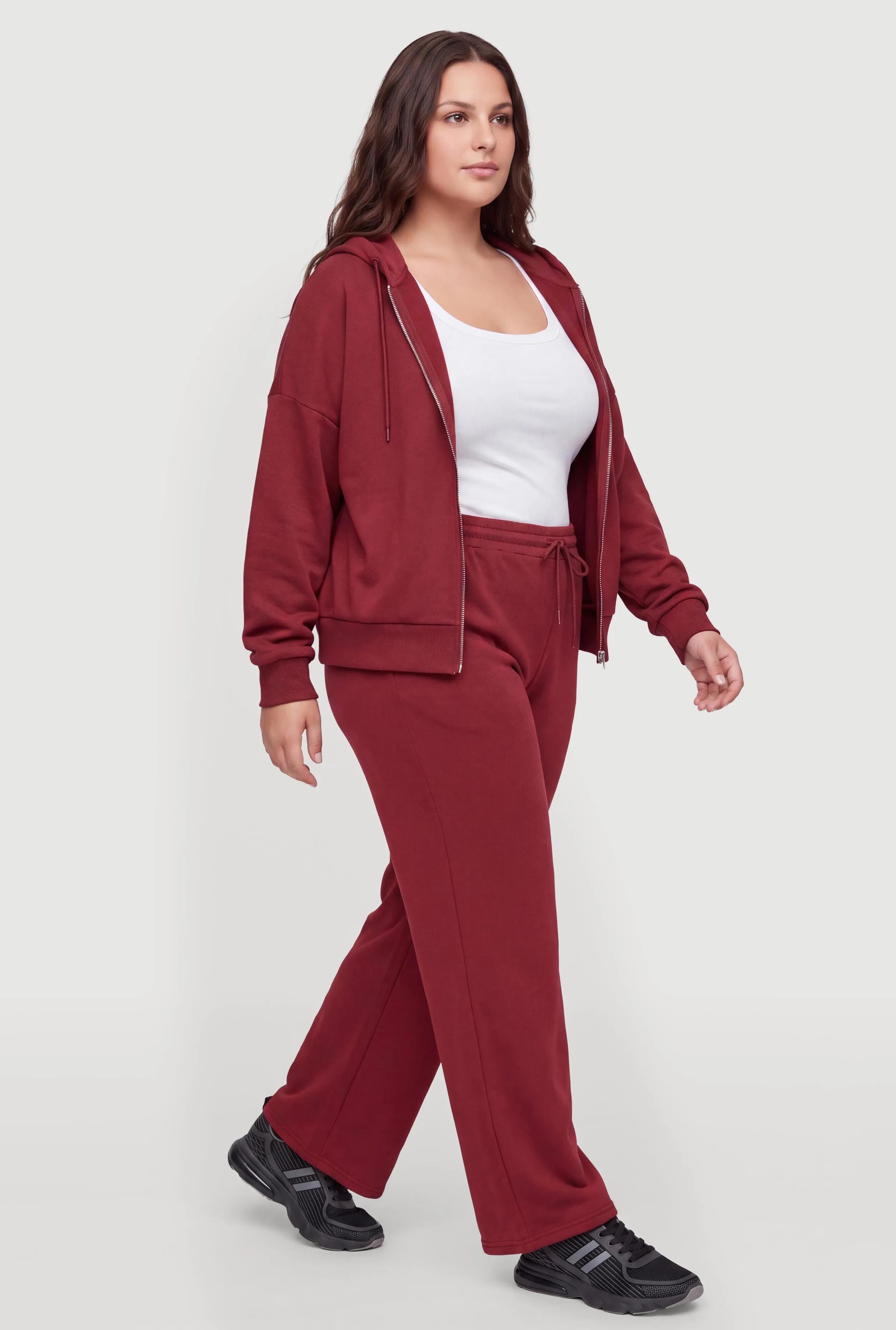 Plus Size Drawstring Waist Wide Leg Basic Sweatpants sold by Rainbow product image thumbnail 2