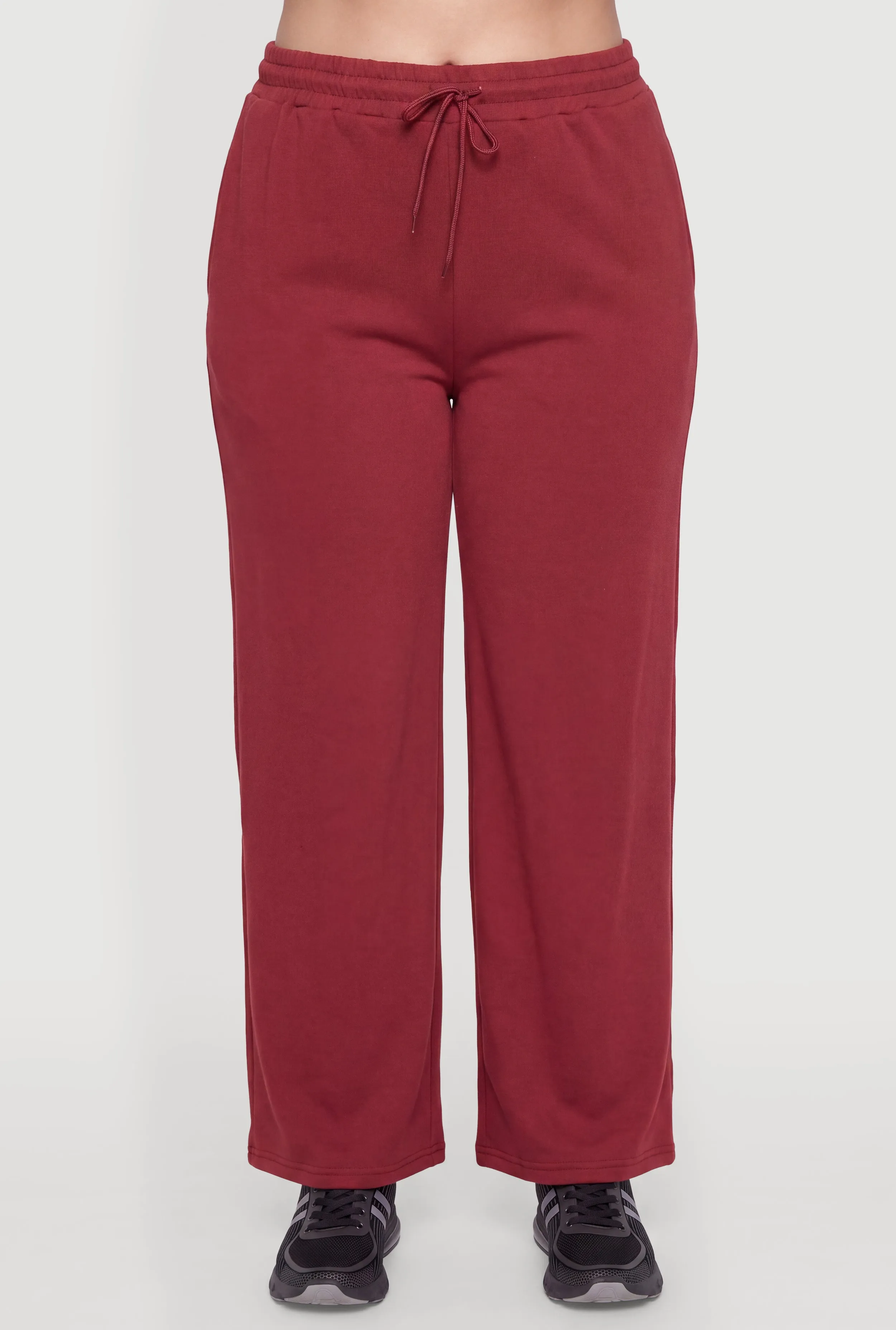 Plus Size Drawstring Waist Wide Leg Basic Sweatpants sold by Rainbow product image thumbnail 3
