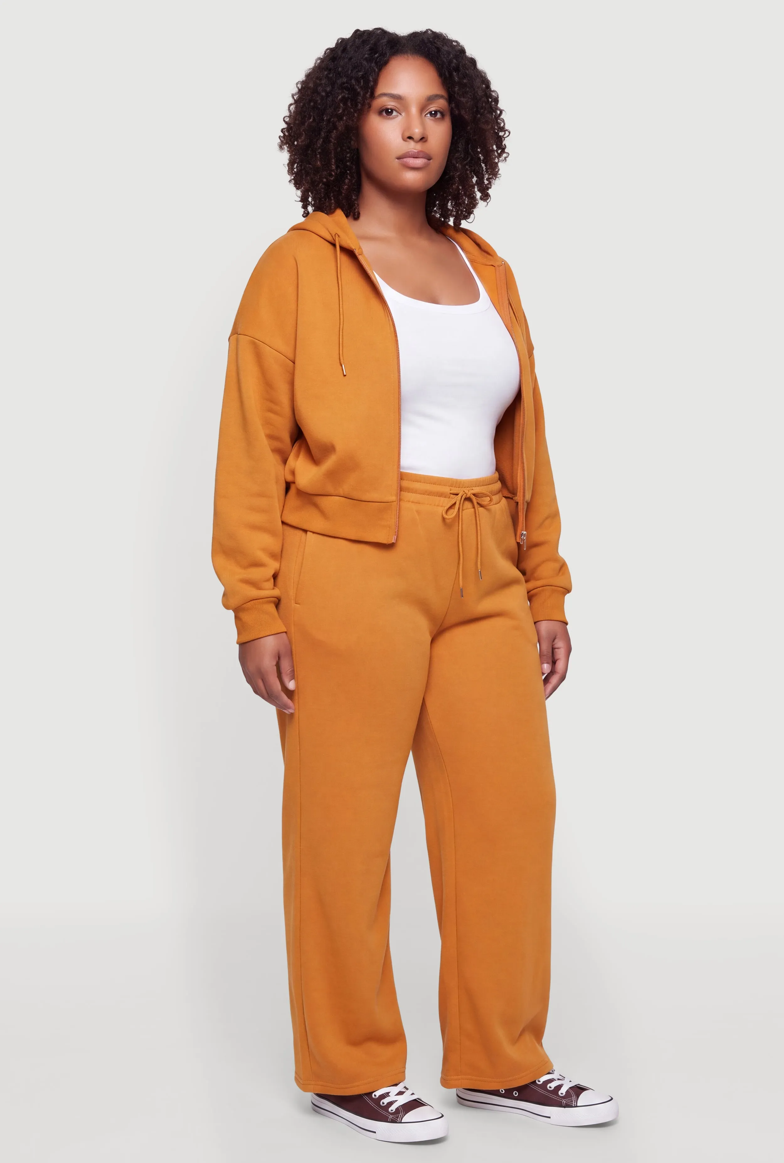 Plus Size Drawstring Waist Wide Leg Basic Sweatpants sold by Rainbow product image thumbnail 2