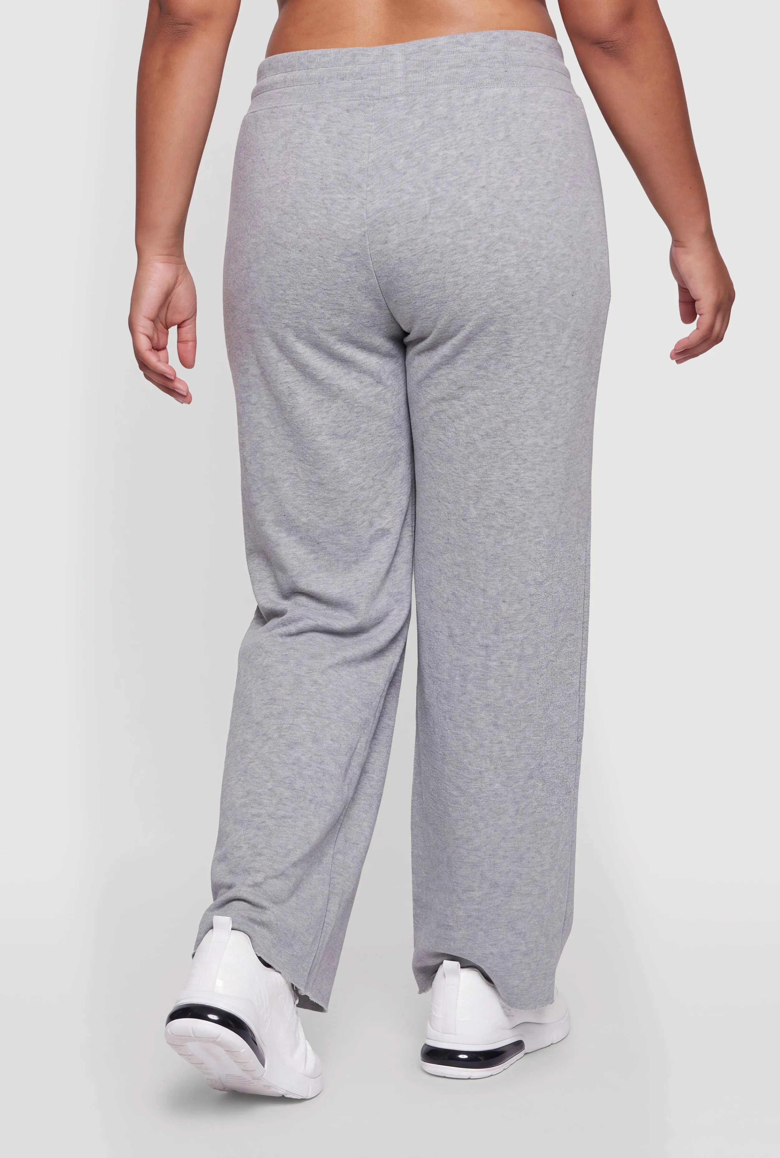Plus Size Toggle Drawstring Waist Raw Hem Sweatpants sold by Rainbow product image thumbnail 5