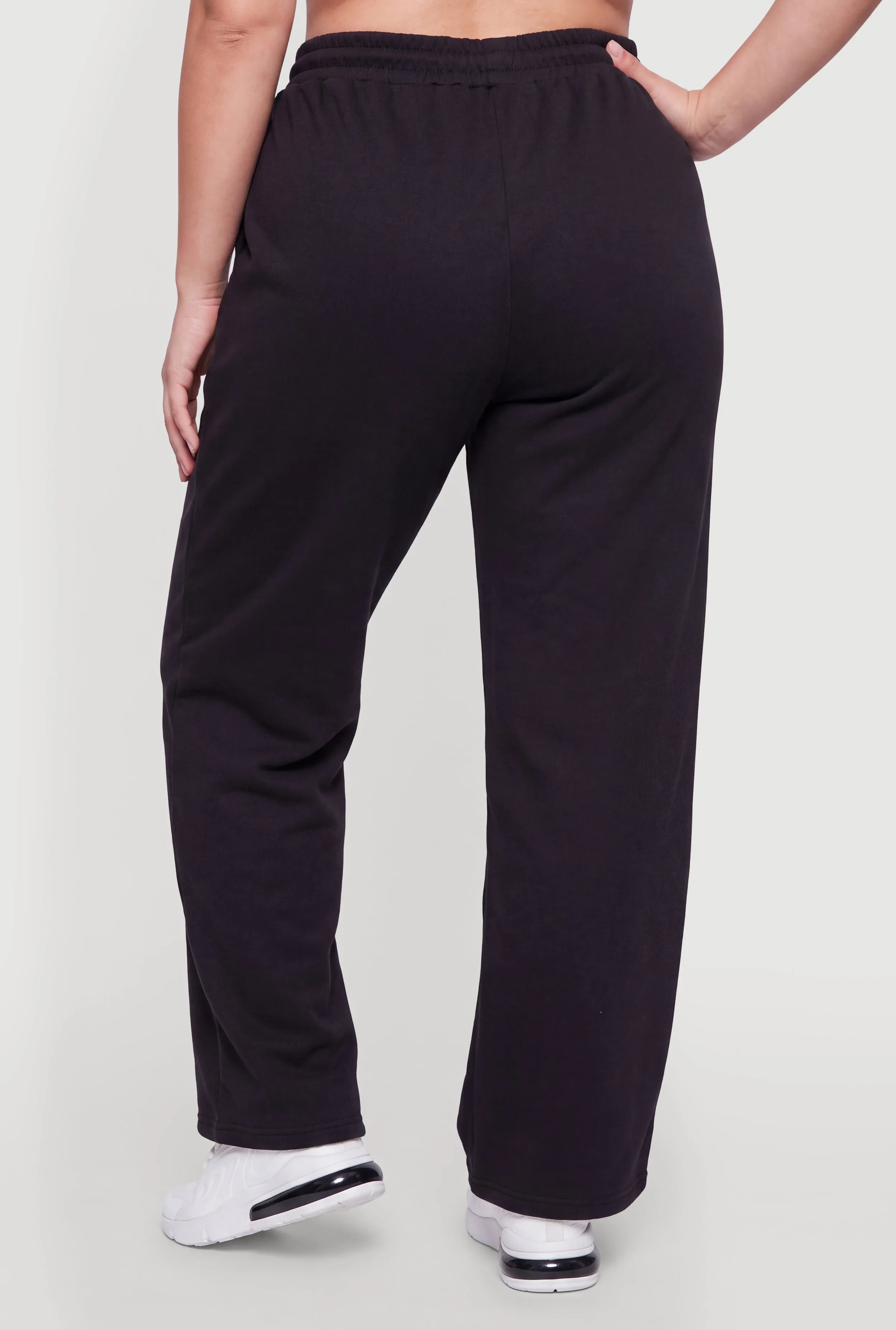Plus Size Drawstring Waist Wide Leg Basic Sweatpants sold by Rainbow product image thumbnail 5