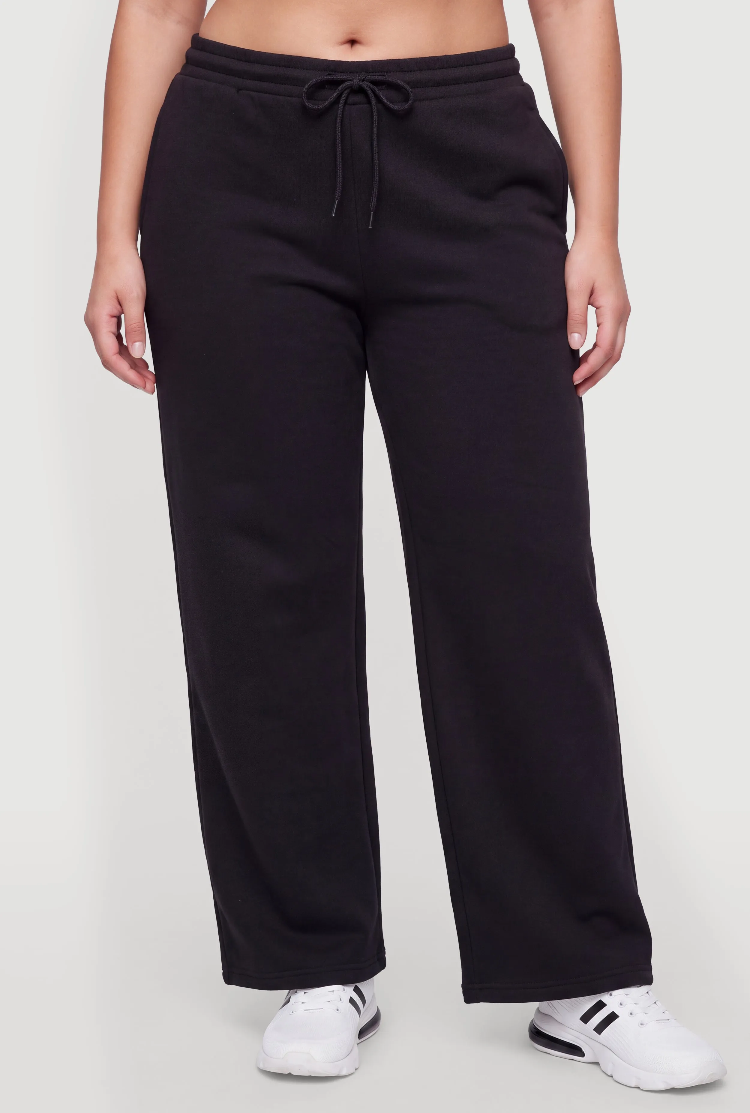 Plus Size Drawstring Waist Wide Leg Basic Sweatpants sold by Rainbow product image thumbnail 3