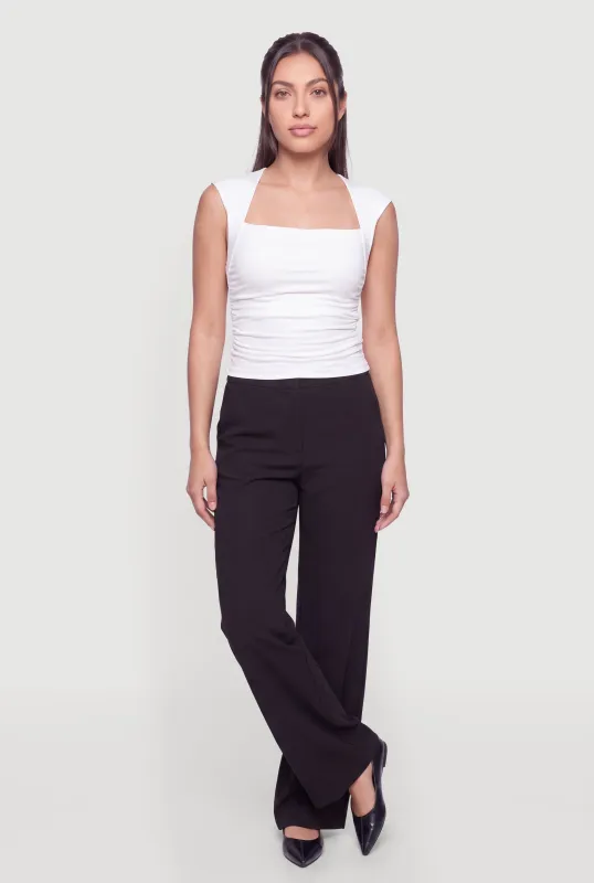 High Waisted Wide Leg Dress Pants made by Haute Monde