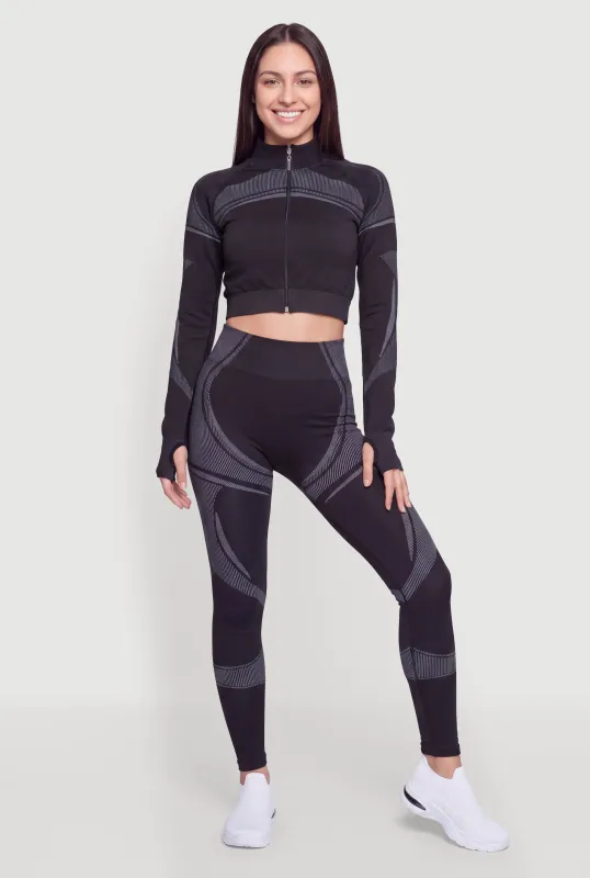 Patterned Seamless High Waisted Leggings made by Rainbow