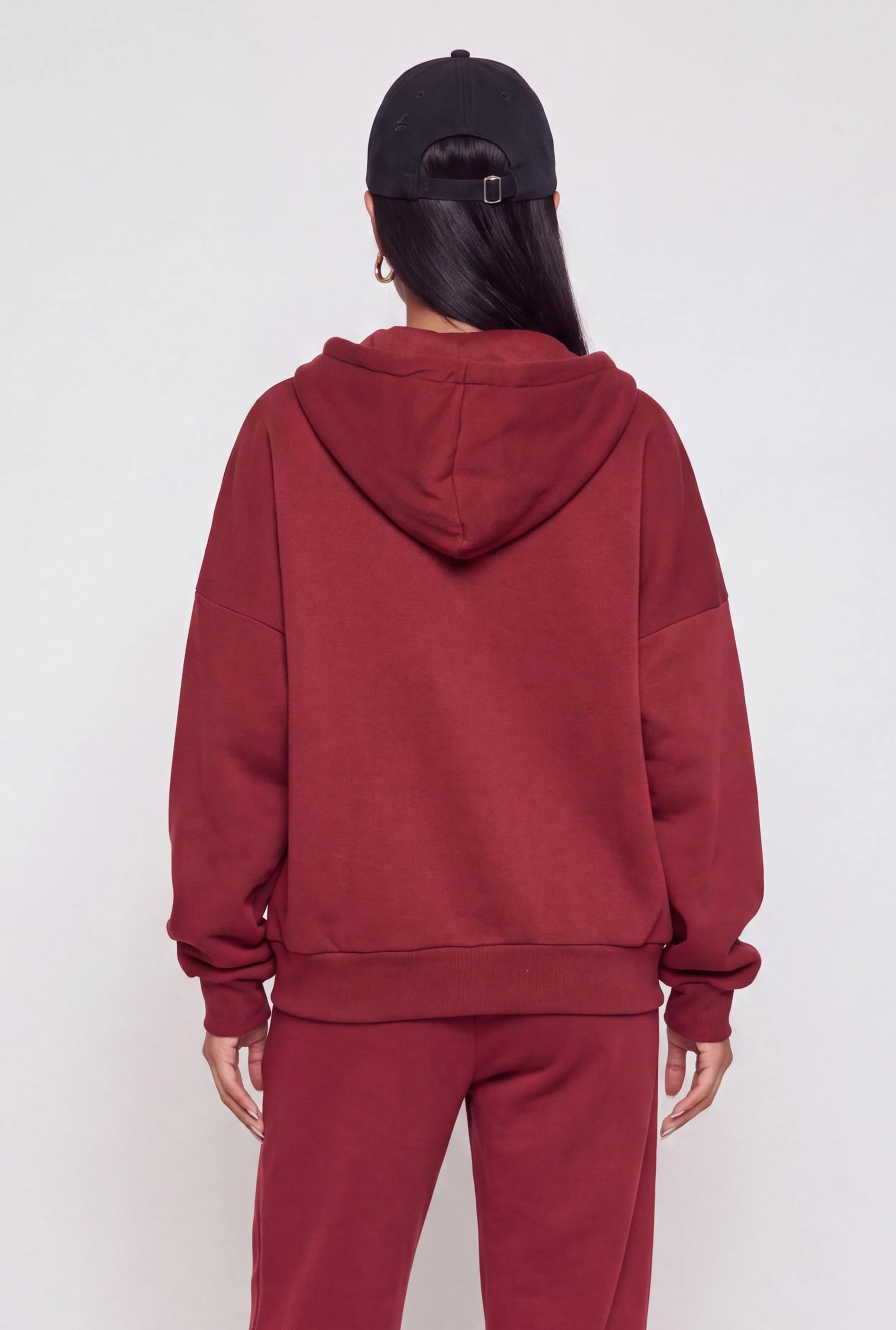 Zip Front Drop Shoulder Hooded Sweatshirt sold by Rainbow product image thumbnail 5