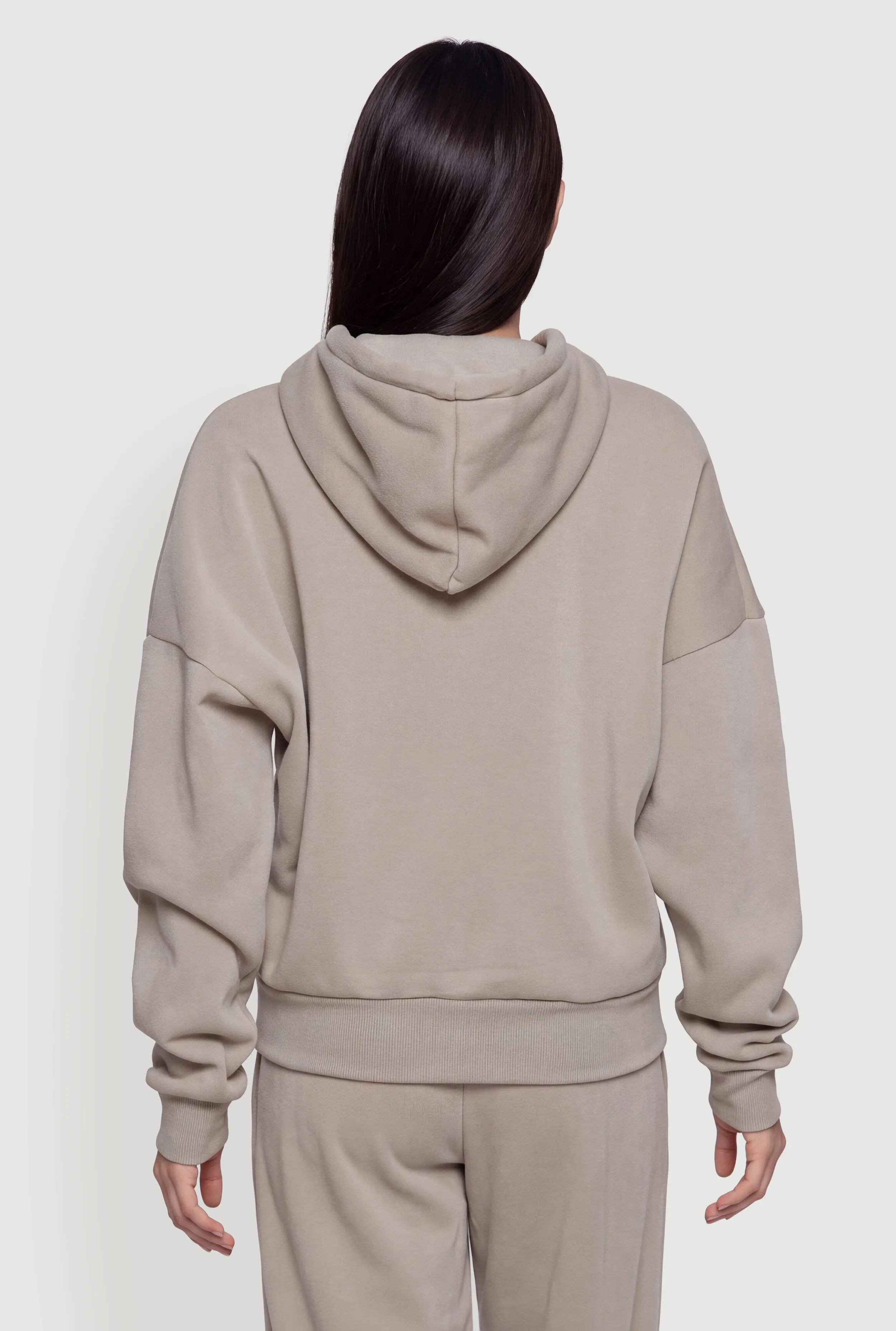 Zip Front Drop Shoulder Hooded Sweatshirt sold by Rainbow product image thumbnail 5