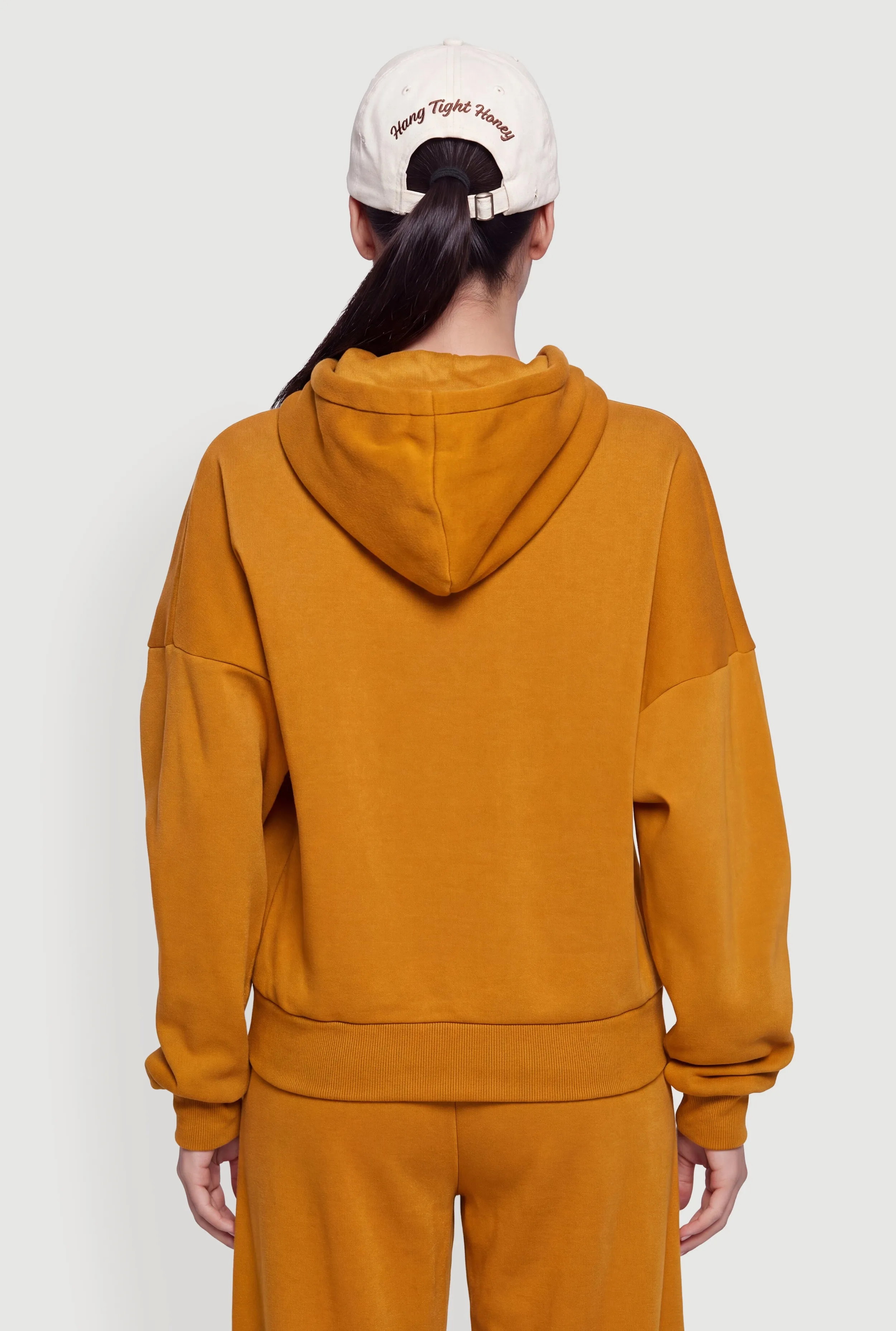 Zip Front Drop Shoulder Hooded Sweatshirt sold by Rainbow product image thumbnail 5