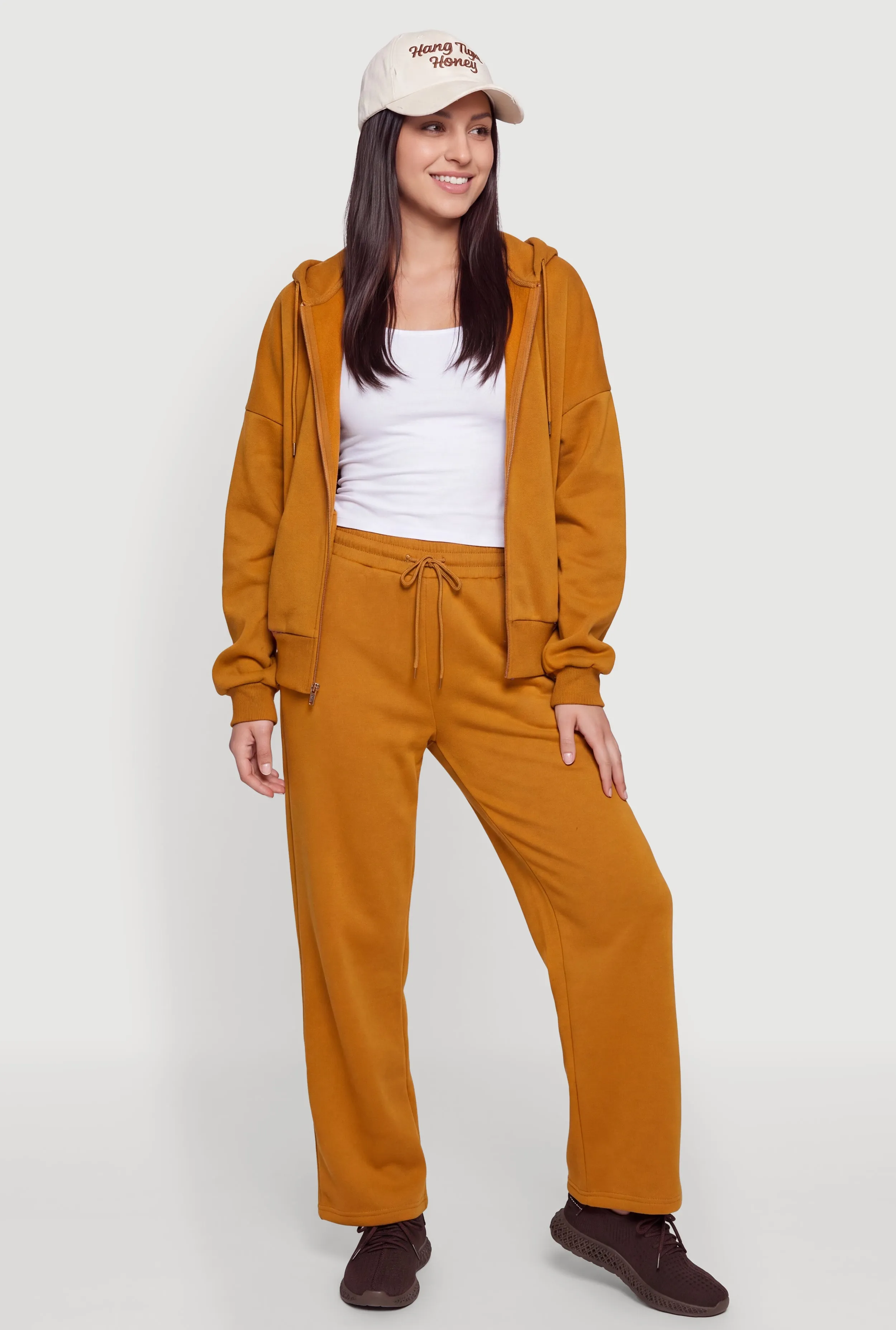 Zip Front Drop Shoulder Hooded Sweatshirt sold by Rainbow product image thumbnail 2