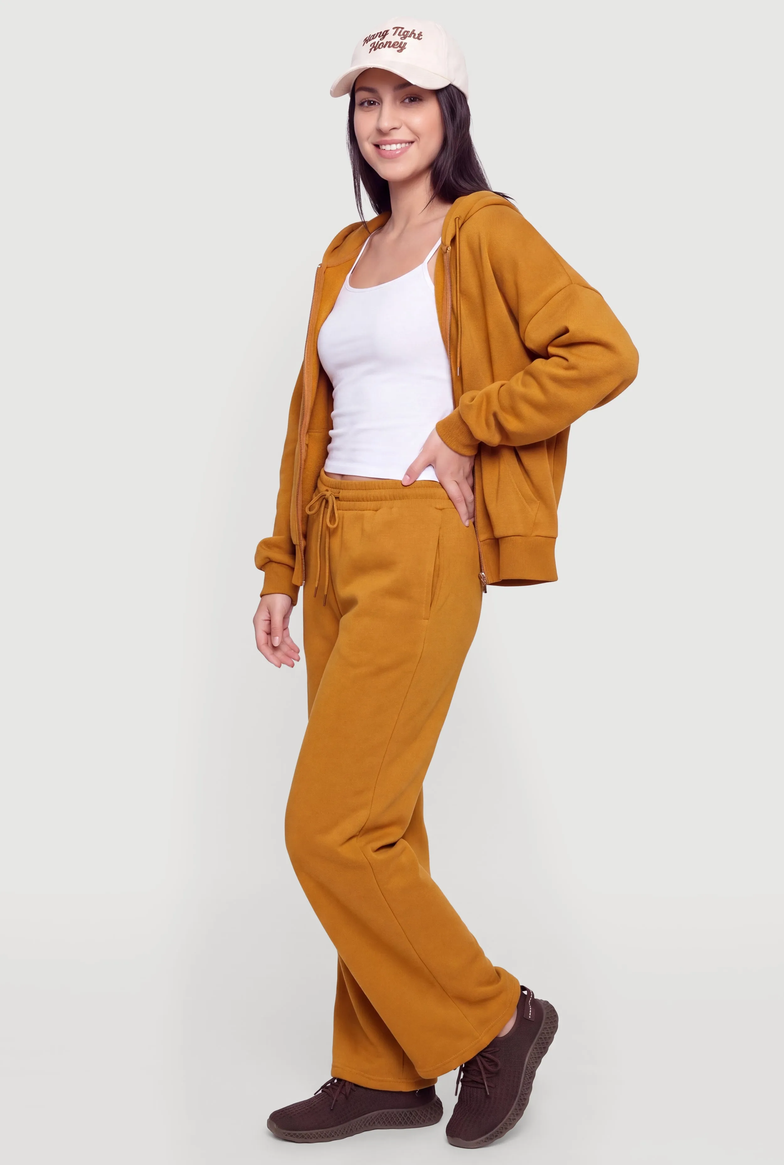 Zip Front Drop Shoulder Hooded Sweatshirt sold by Rainbow product image thumbnail 3