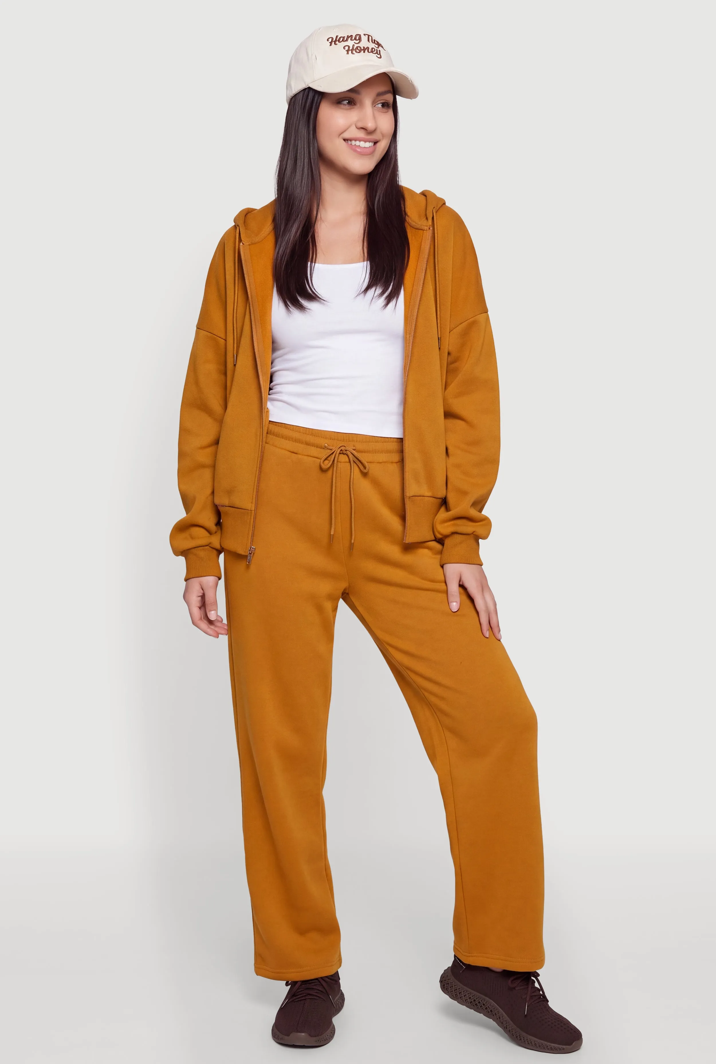 Wide Leg Drawstring Waist Sweatpants sold by Rainbow